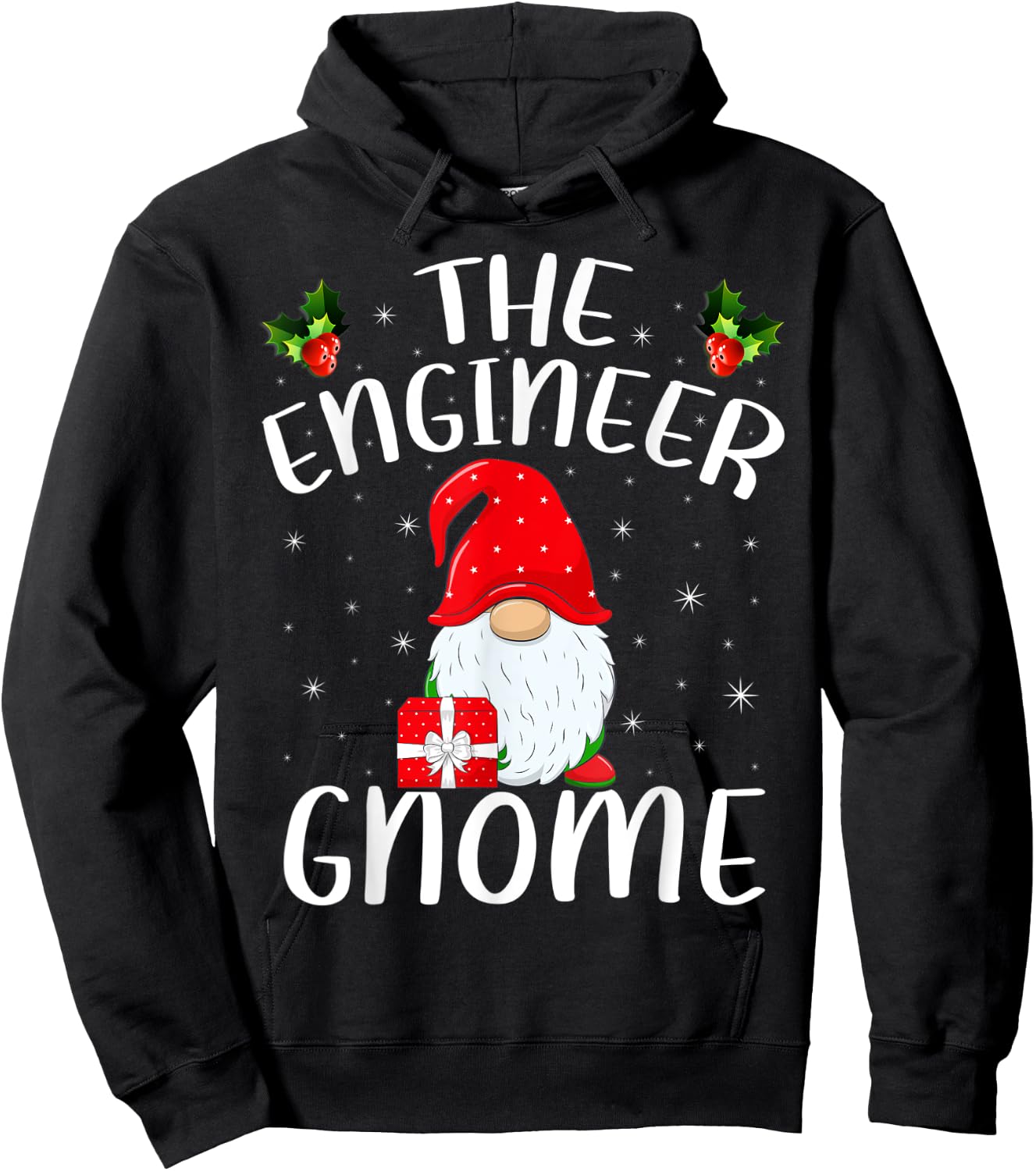 Matching Family Group Christmas The Engineer Gnome Hoodie - Hoodie | Black