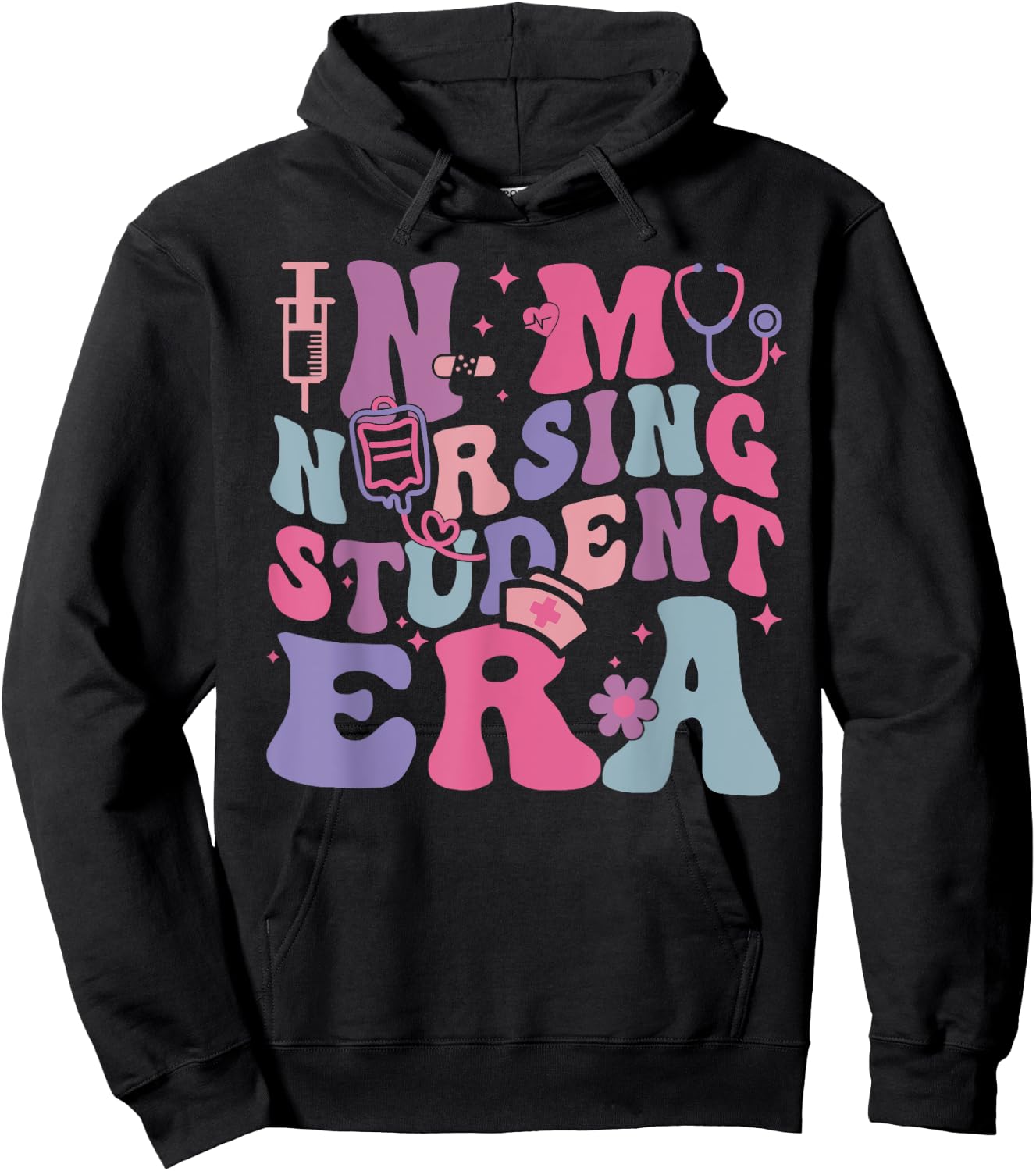 In My Nursing Student Era Nurse Back To School First Day Hoodie - Hoodie | Black