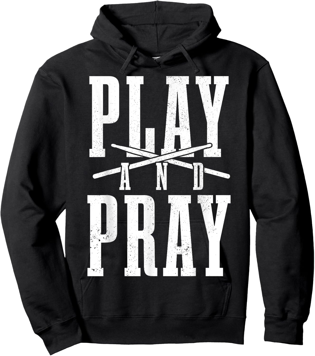 Christian Drummer Play & Pray Drumming Drums Hoodie - Hoodie | Black