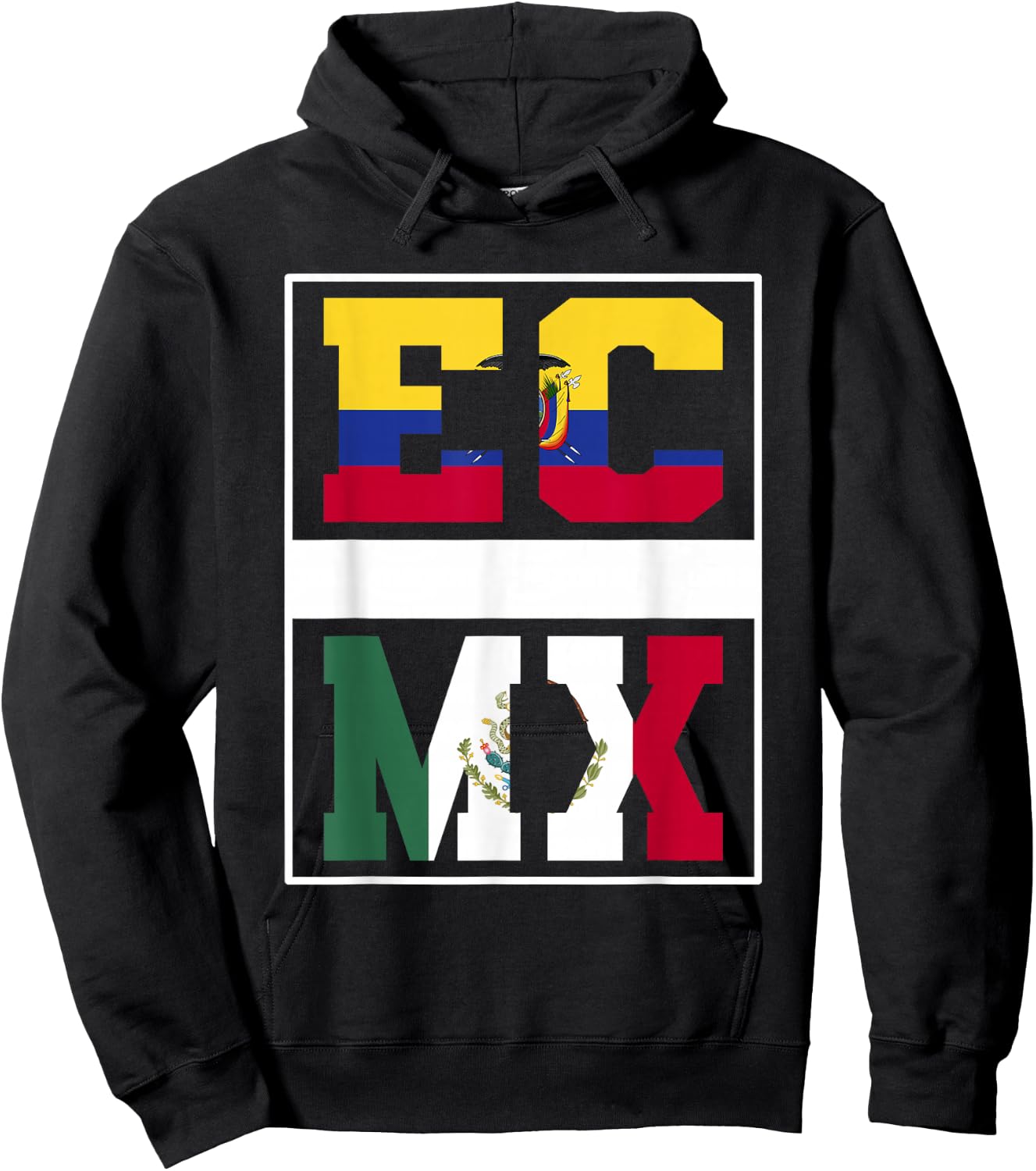 Half Ecuadorian half Mexican Mixed Heritage Ecuador Mexico Hoodie - Hoodie | Black