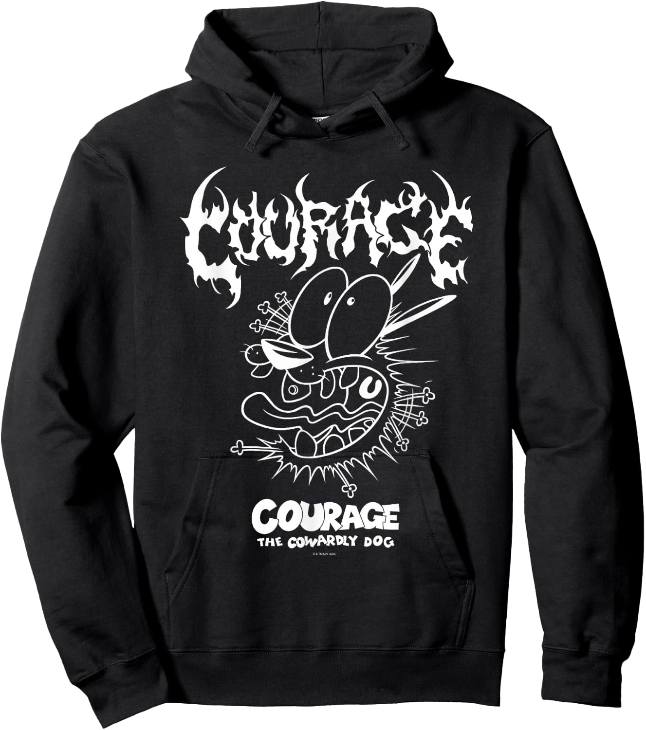 Courage The Cowardly Dog Extreme Metal Hoodie - Hoodie | Black