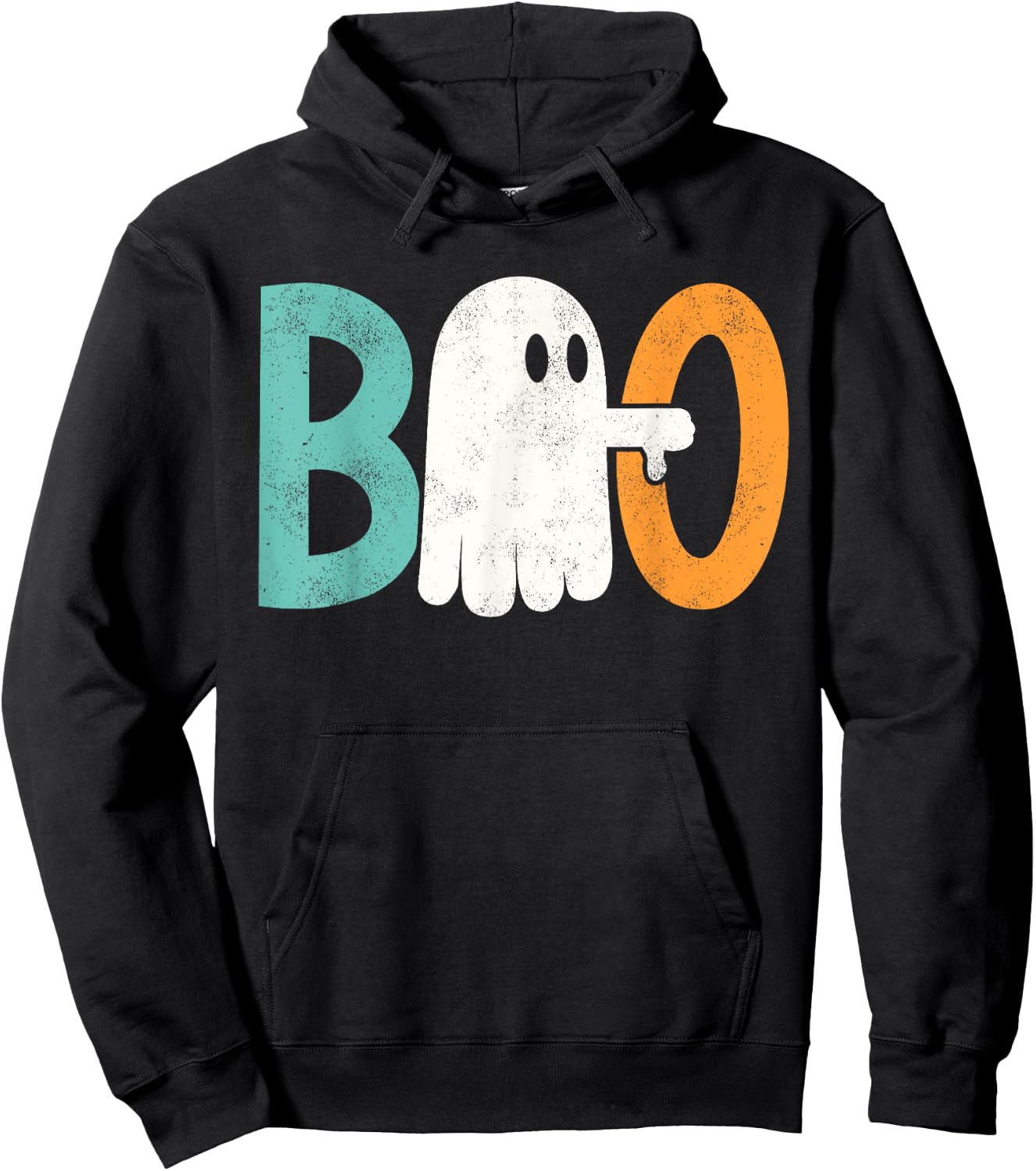 Funny Thumbs Down Boo Ghost Halloween Spooky Women Hoodie - Hoodie | Black