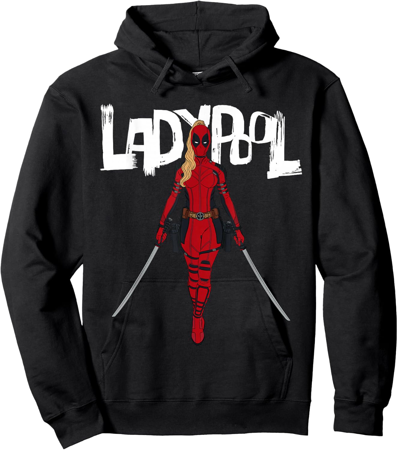 Marvel Studios Deadpool & Wolverine Ladypool with Swords Hoodie - Hoodie | Black