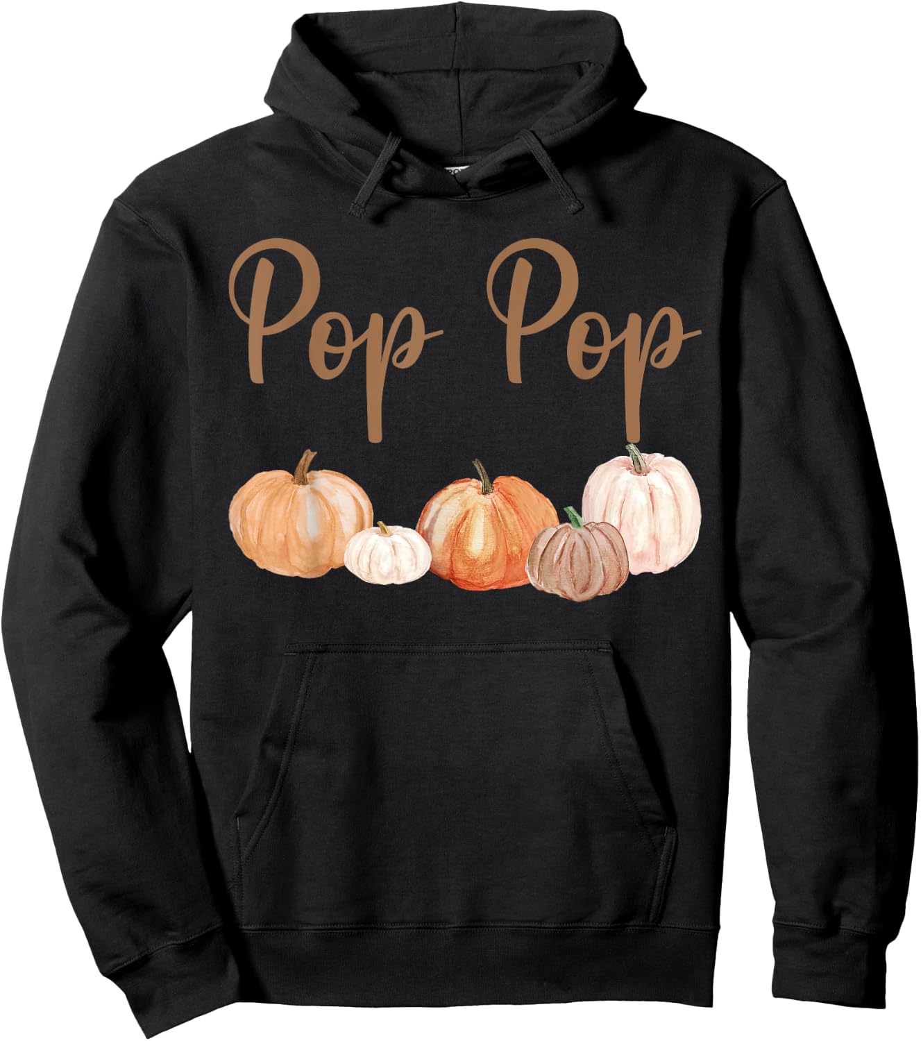 Pop Pop of Little Pumpkin First Birthday Autumn Pumpkin Hoodie - Hoodie | Black