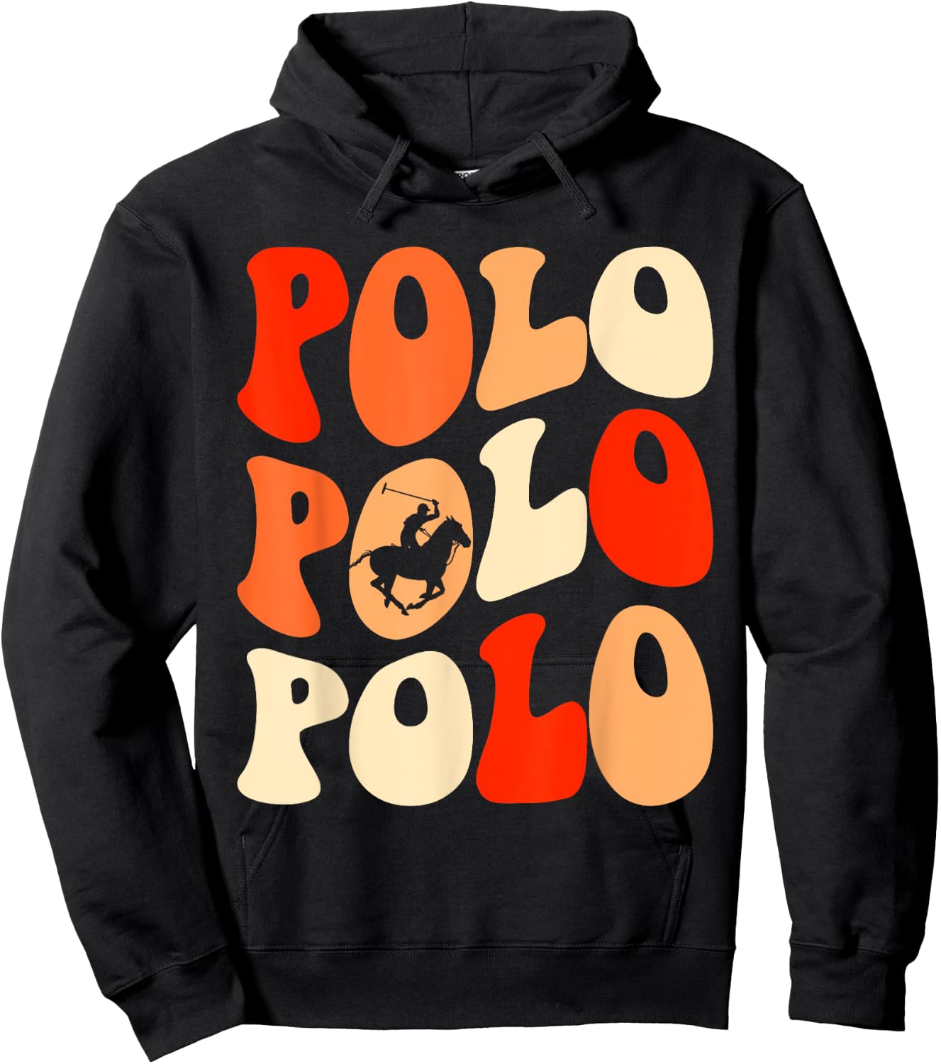 Polo Players Horseback Riding Horse Equestrian Sports Hoodie - Hoodie | Black