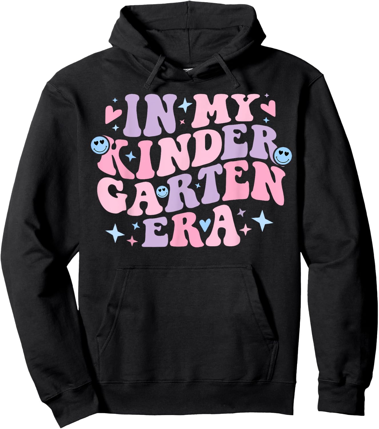 In My Kindergarten Era Groovy Back to School Teacher Student Hoodie - Hoodie | Black