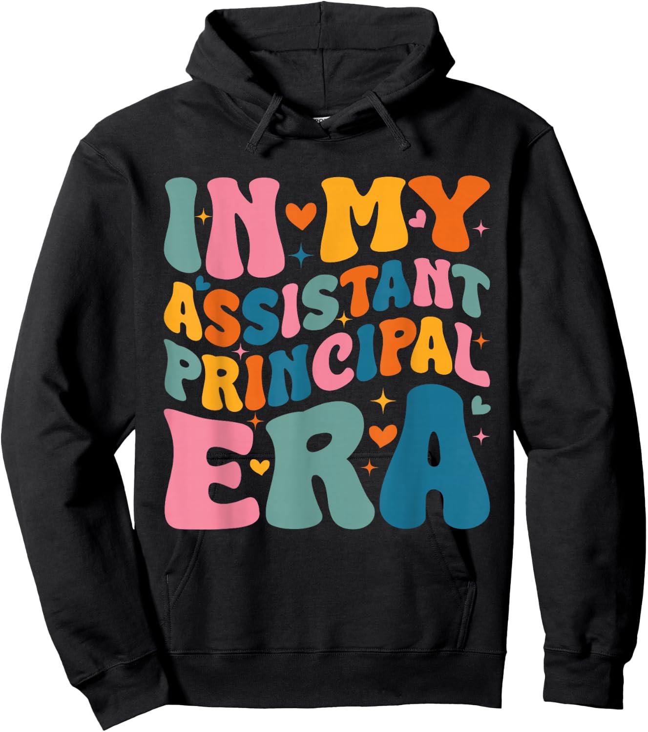 In My Assistant Principal Era Groovy Teacher Back To School Hoodie - Hoodie | Black