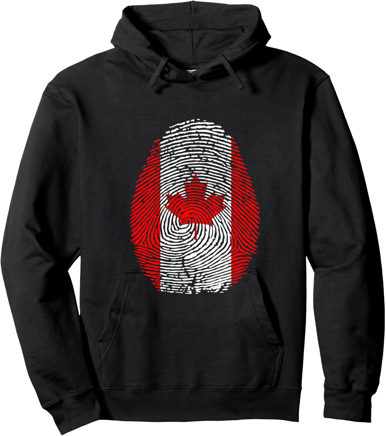 Funny it's in my DNA Canada flag Fingerprint Hoodie - Hoodie | Black