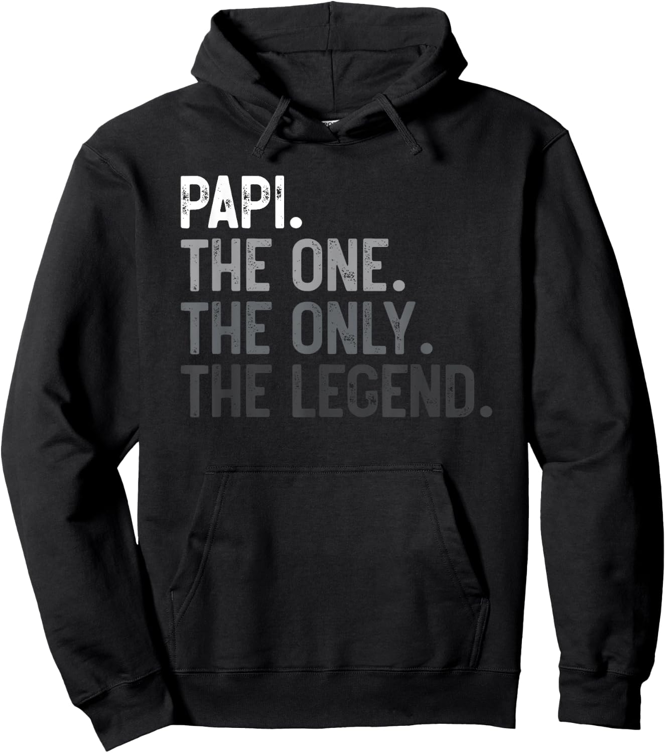 Papi One Only Legend Funny Papi Shirt for Father's Day Hoodie - Hoodie | Black