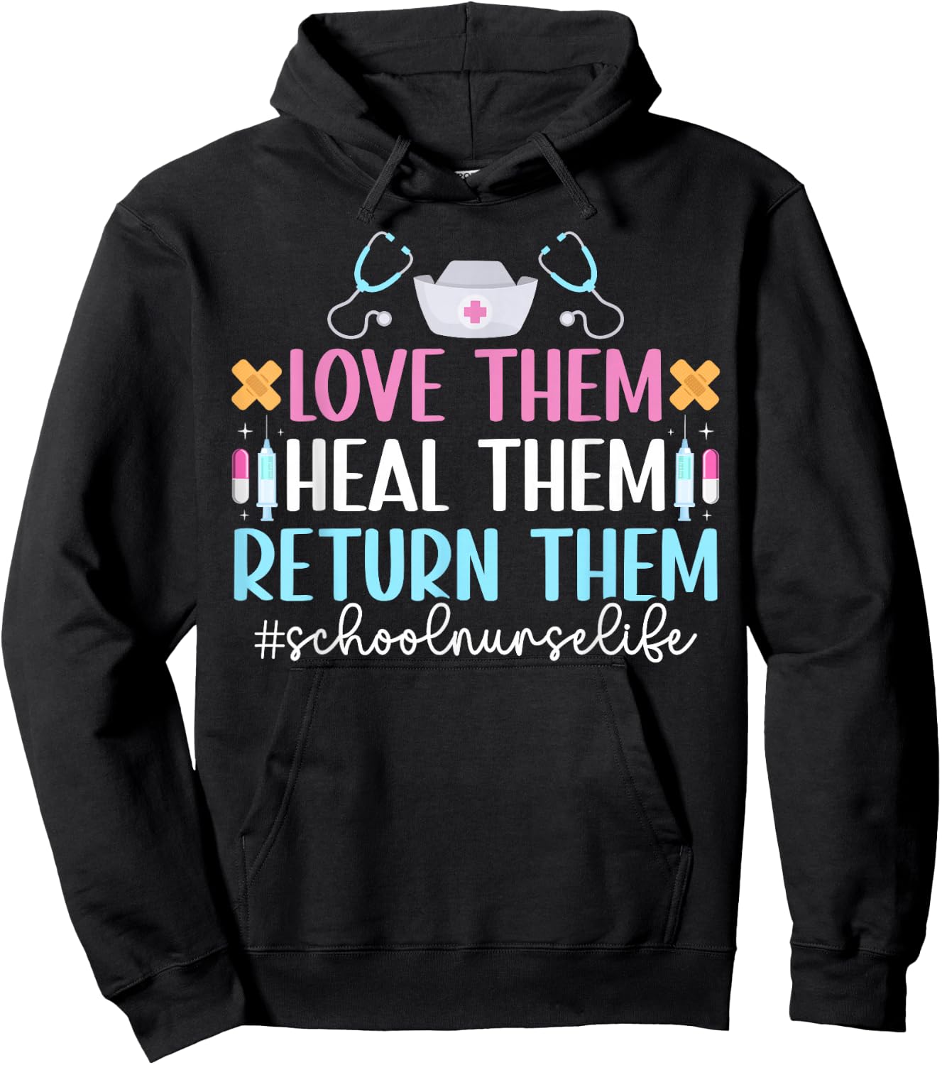 School Nurse Life School Nursing School Nurse Appreciation Hoodie - Hoodie | Black