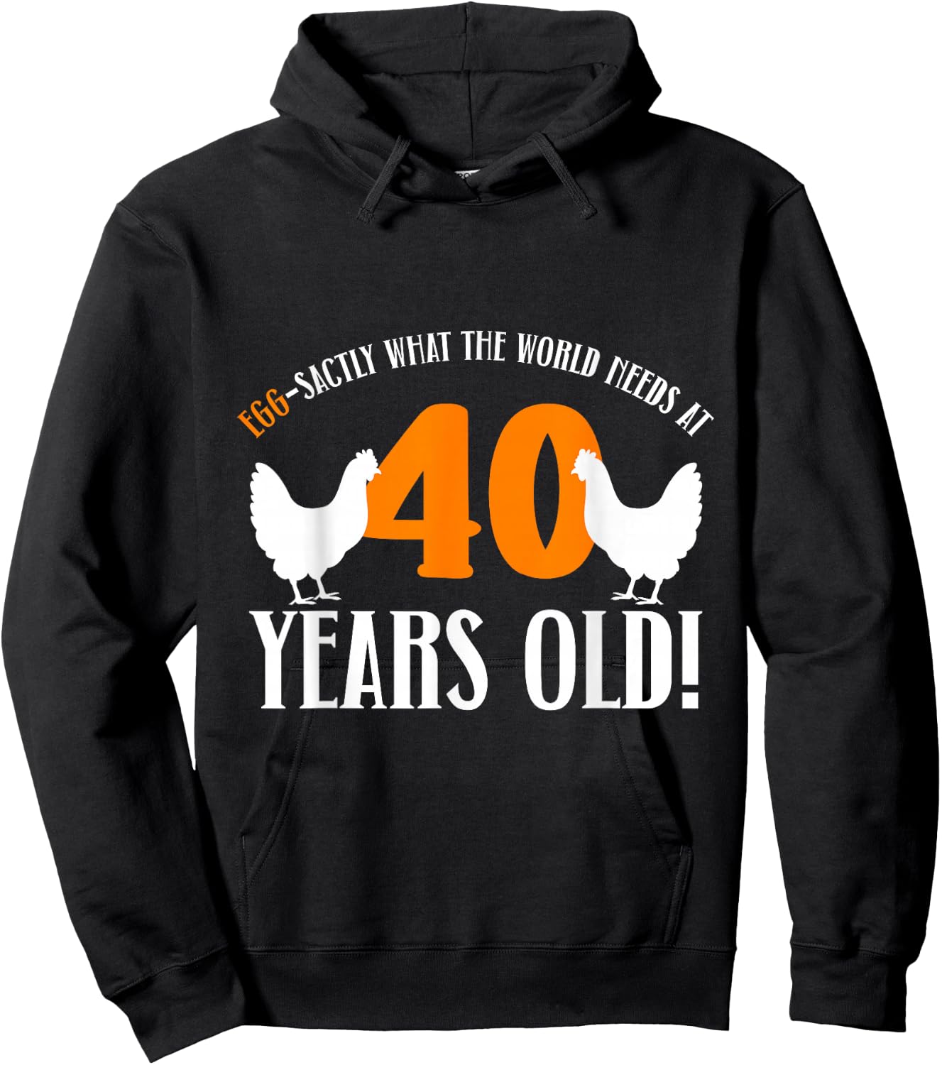 40th Birthday 40 Years Old Chicken Farmer Chicken Lover Hoodie - Hoodie | Black