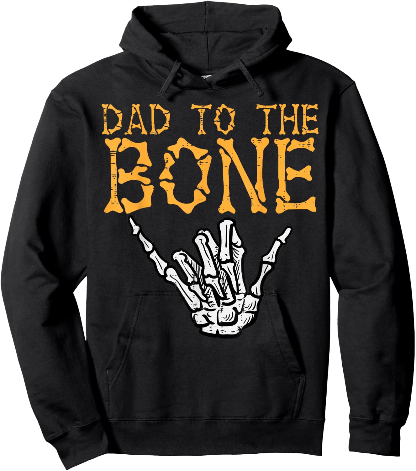 Halloween Dad To The Bone Skeleton Hand Fun Papa Costume Men Hoodie - Hoodie | Black