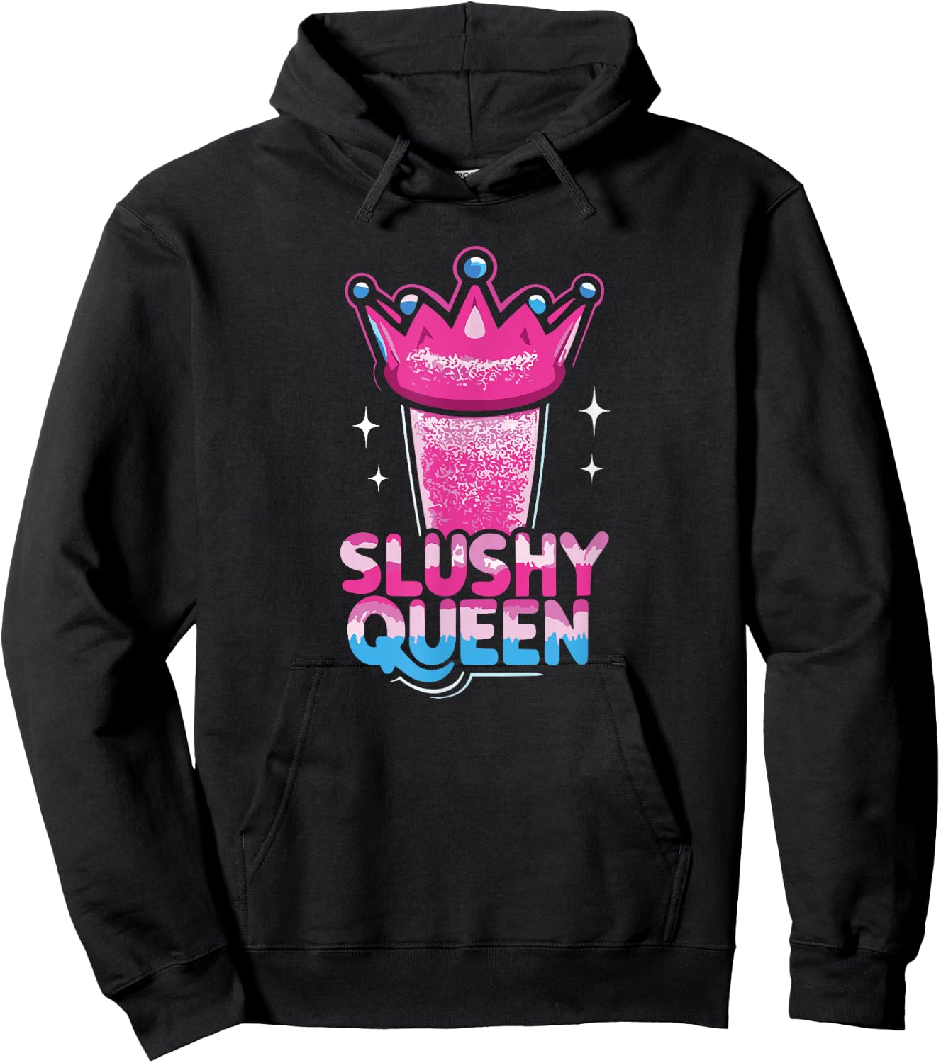 Slushy Queen Crowned in Frost Hoodie - Hoodie | Black