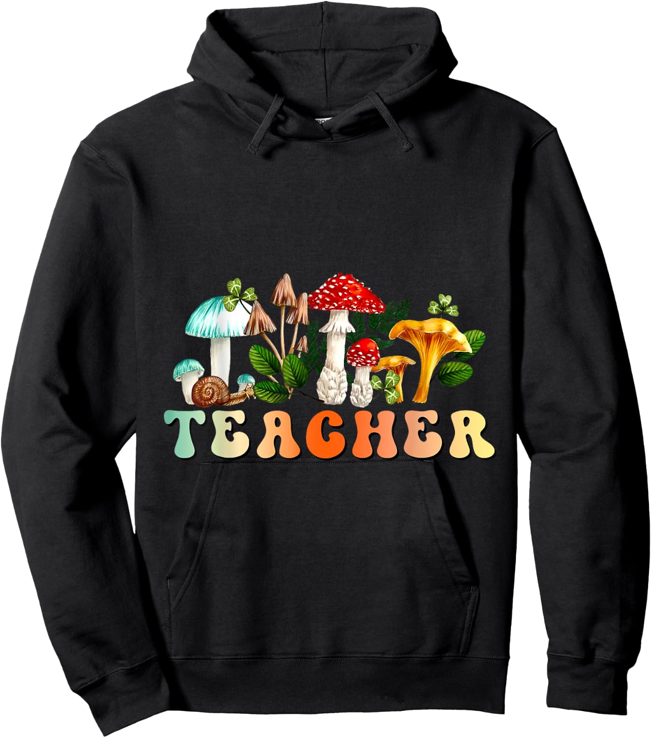 Teacher Mushroom Back To School Appreciation for Teacher Hoodie - Hoodie | Black