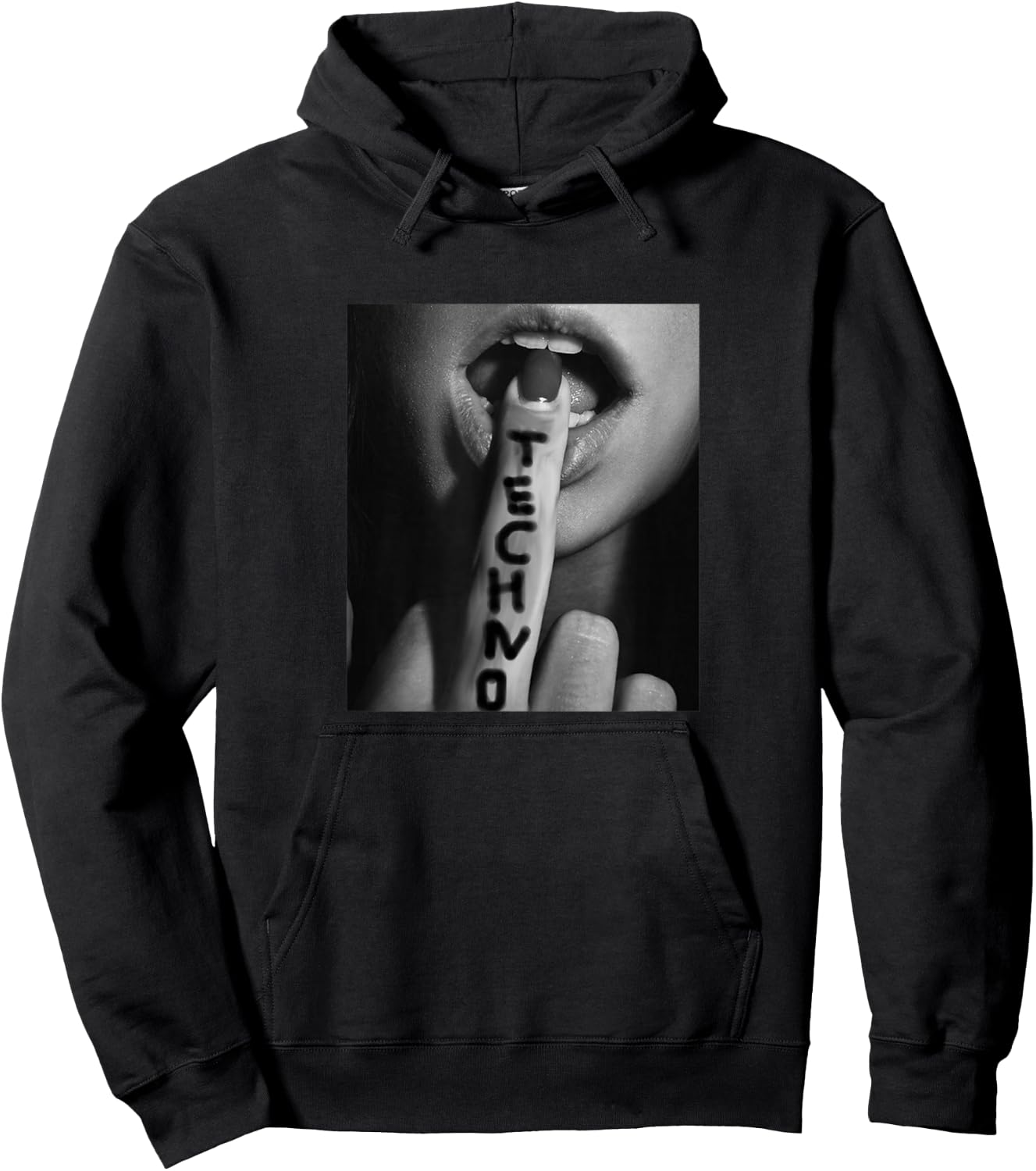 Hot Techno , Sexy Design, Techno Rave Hoodie - Hoodie | Black