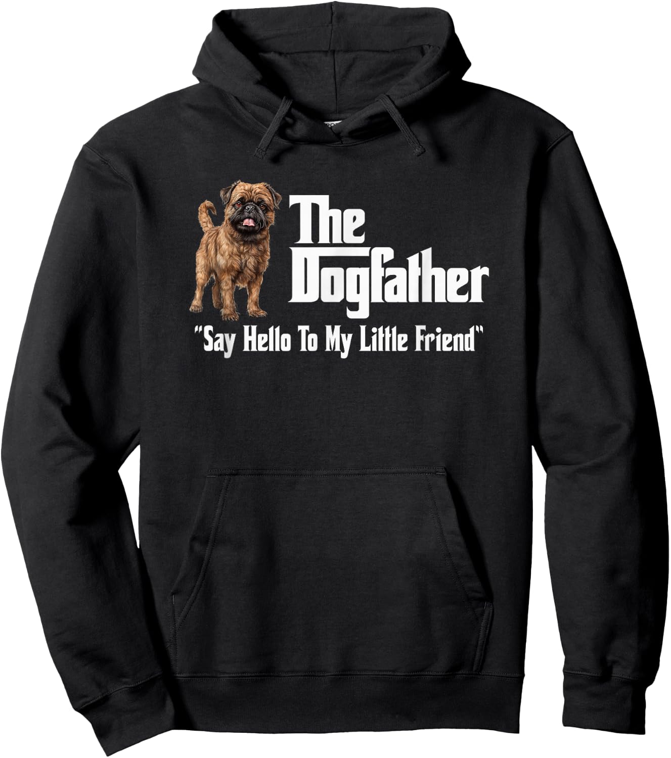 Utopia Sport Brussels Griffon Shop The Brussels Griffon Dogfather Hoodie - Hoodie | Black