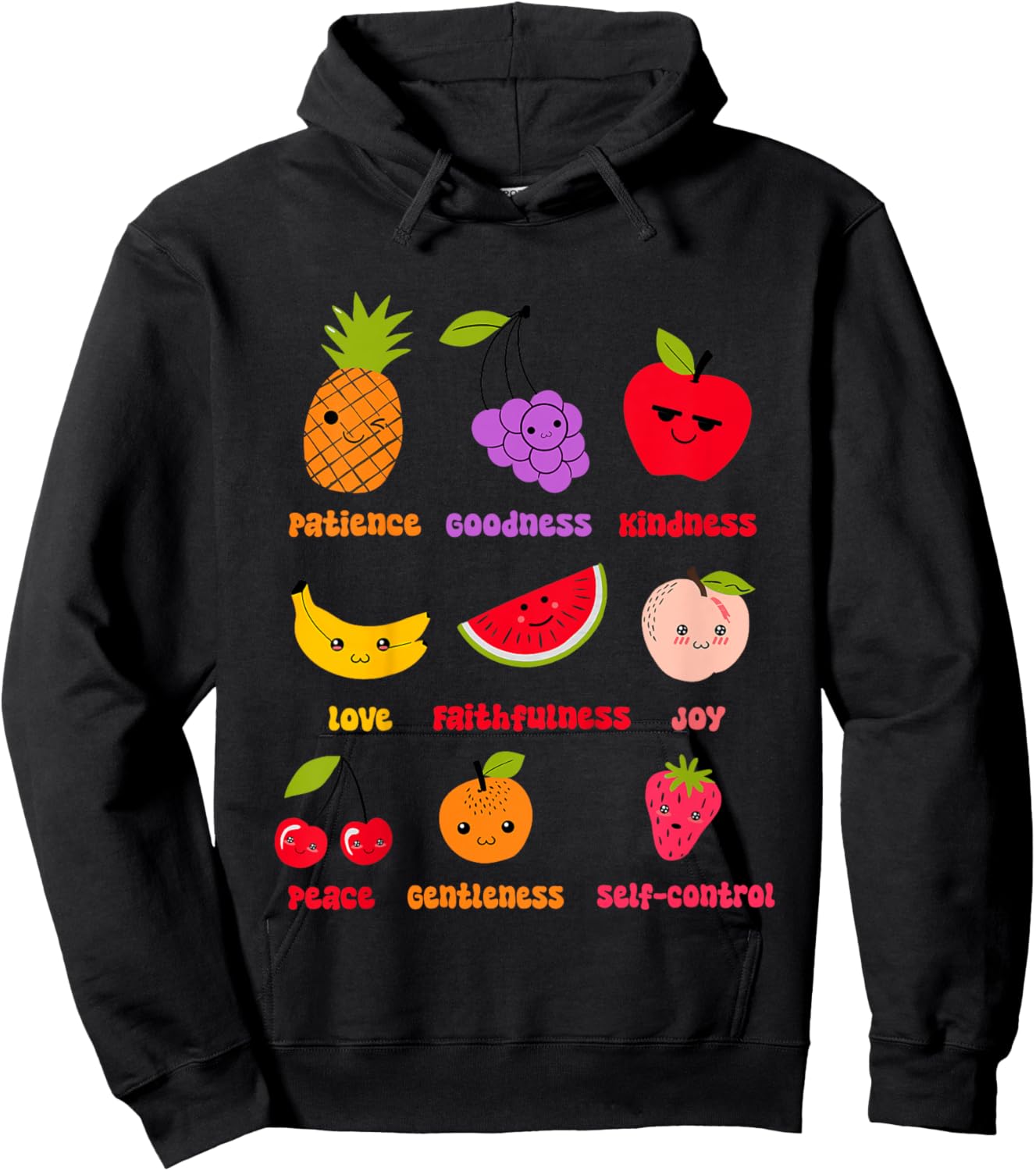 Christian Faith Religious Baby Fruits Fruit Of The Spirit Hoodie - Hoodie | Black