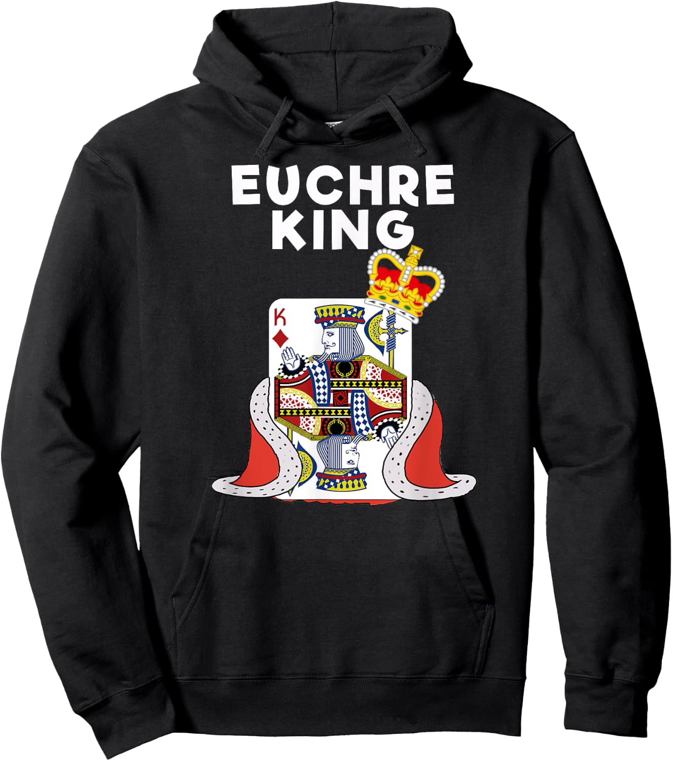 Euchre - Funny Euchre Card Game King Shirt Hoodie - Hoodie | Black