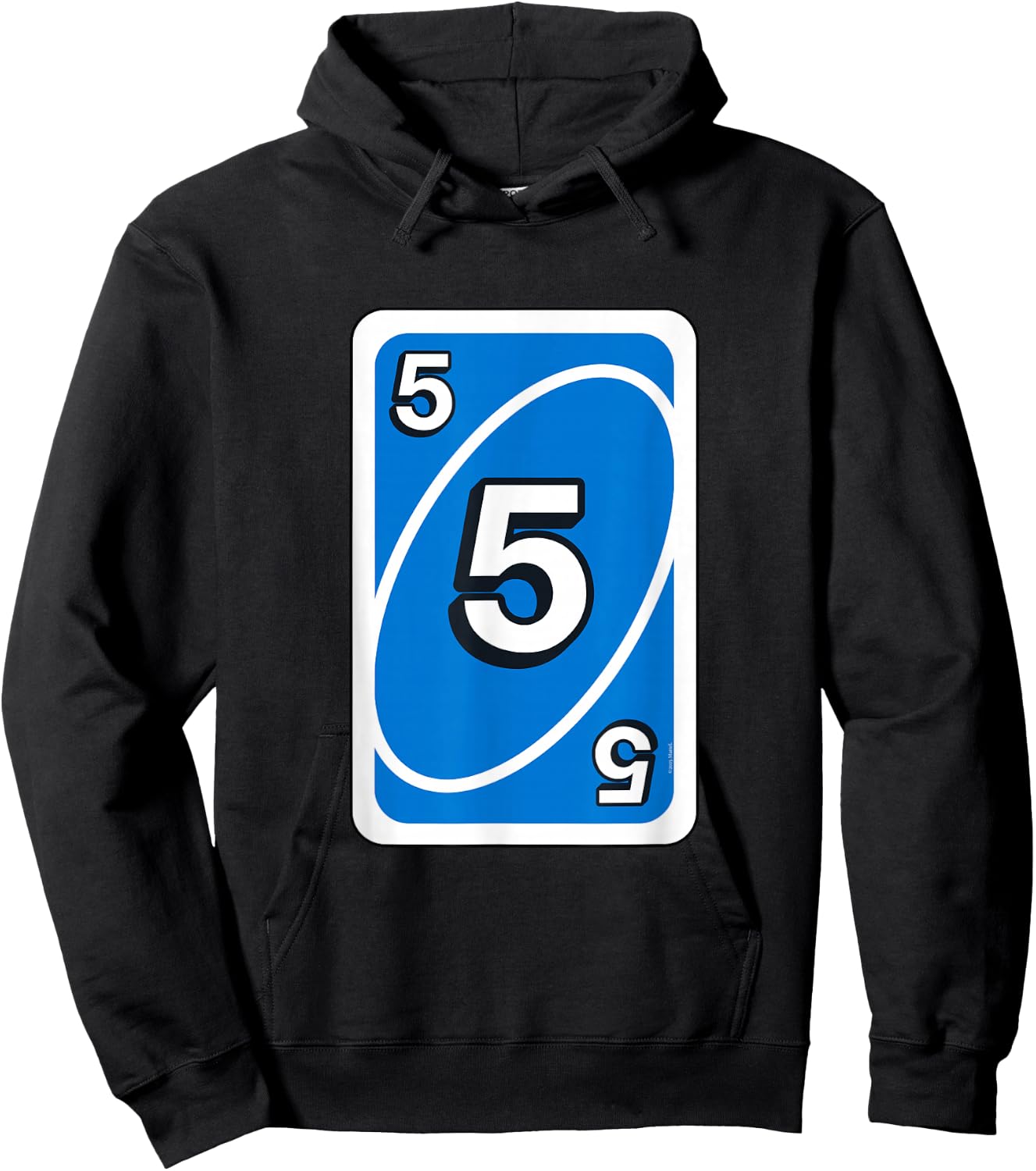UNO Halloween Blue 5" Card Hoodie - Hoodie | Black