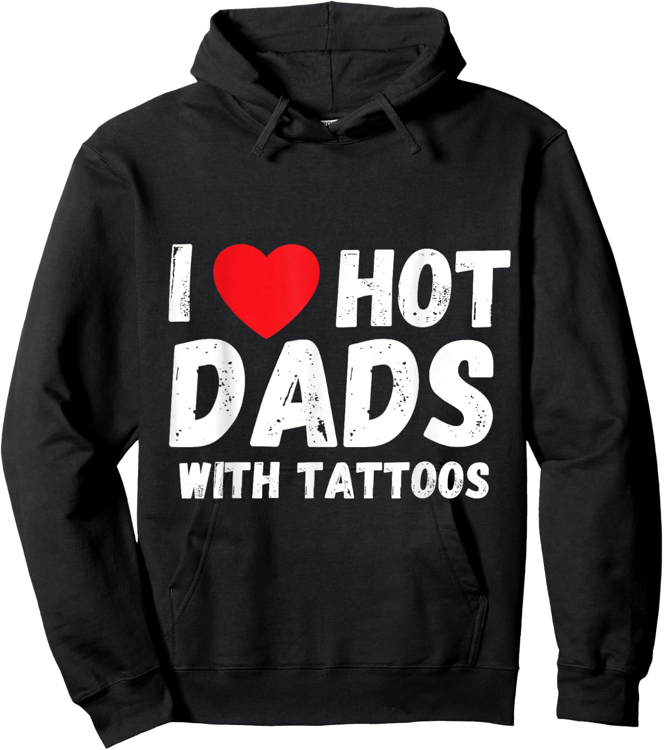 I Heart Hot Dads with Tattoos I Love Hot Dads Small Hoodie - Hoodie | Black
