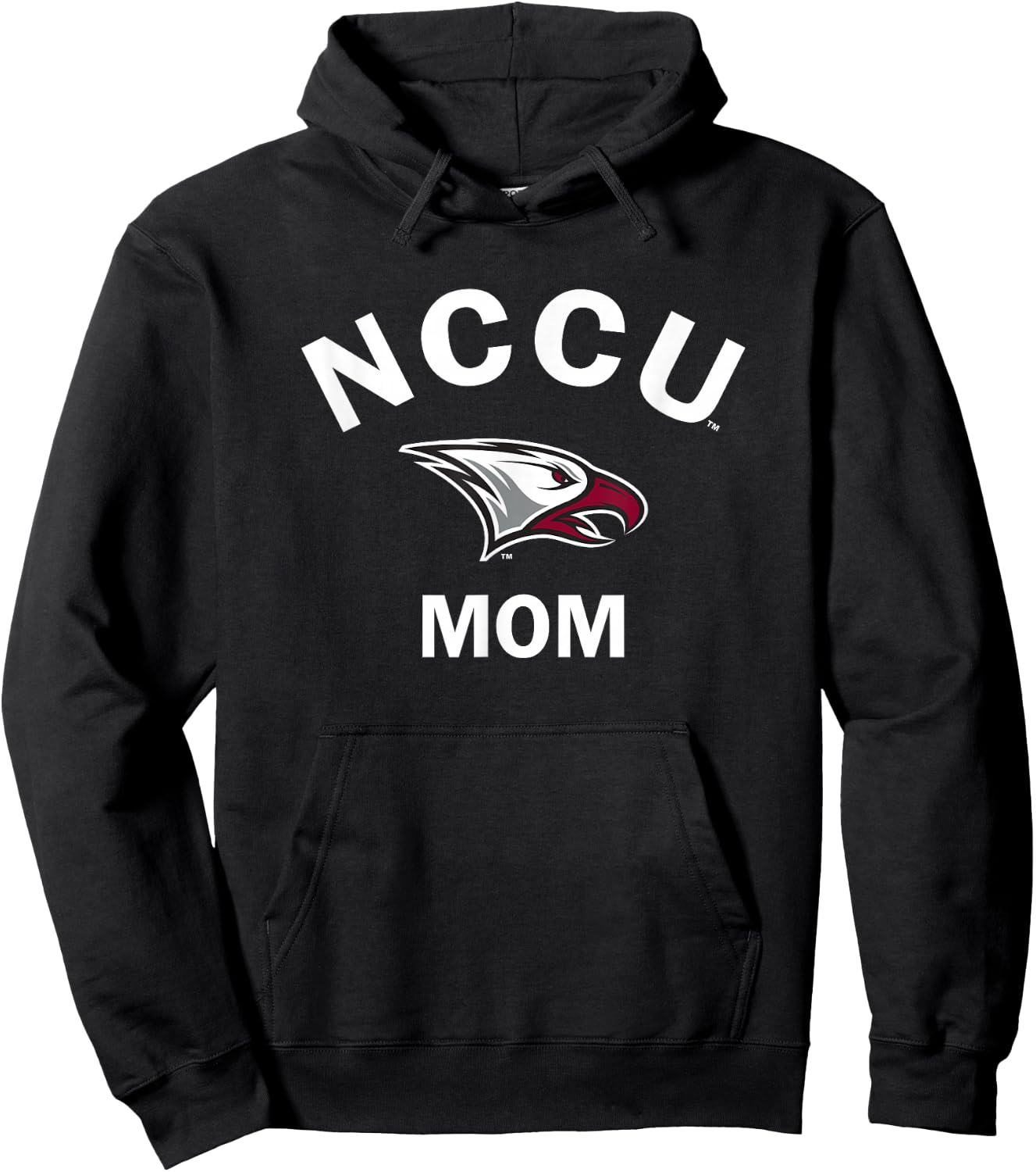 North Carolina Central NCCU Eagle Arched Mom Hoodie - Hoodie | Black