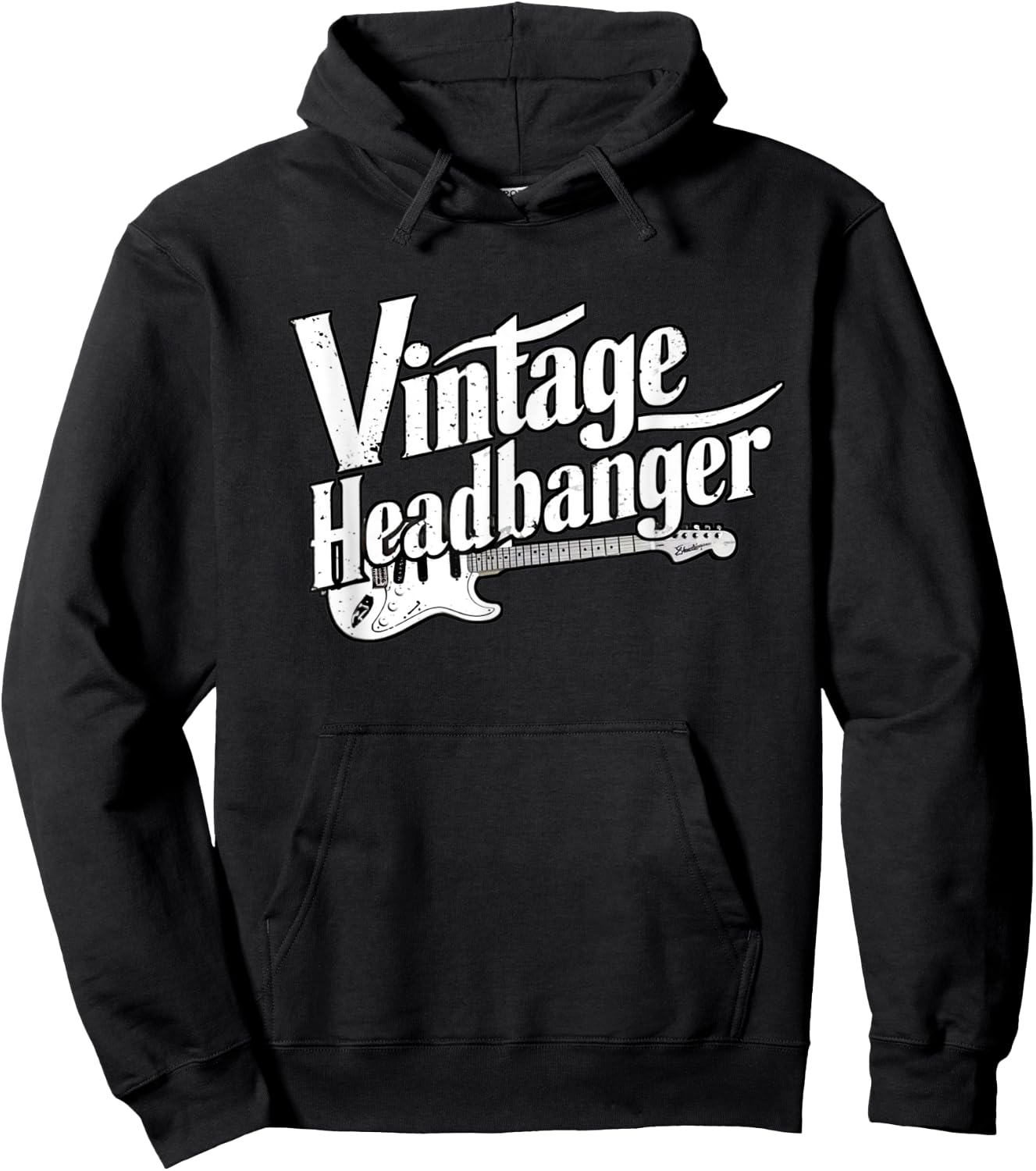 Vintage Headbanger 80's Heavy Metal Music Lovers Funny Hoodie - Hoodie | Black