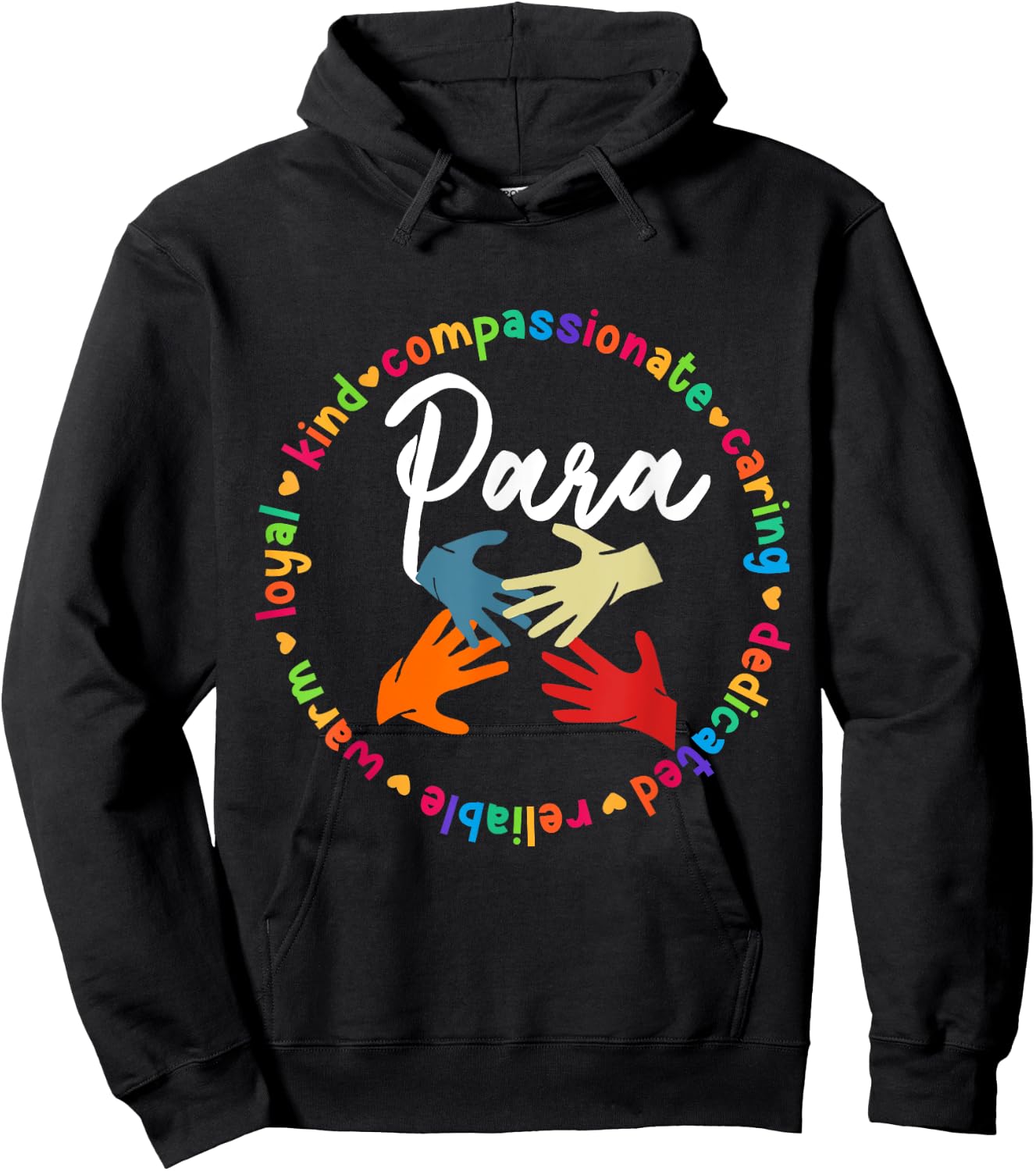 Back To School , Women Teacher Paraprofessional Hoodie - Hoodie | Black