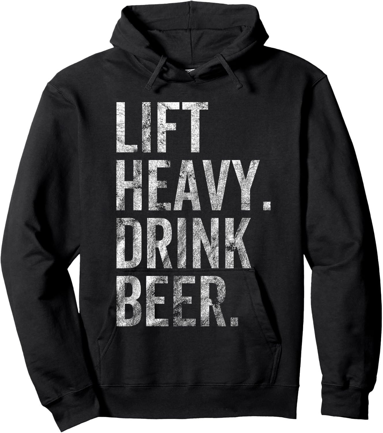 Lift Heavy Drink Beer Lover Gym Workout Hoodie - Hoodie | Black