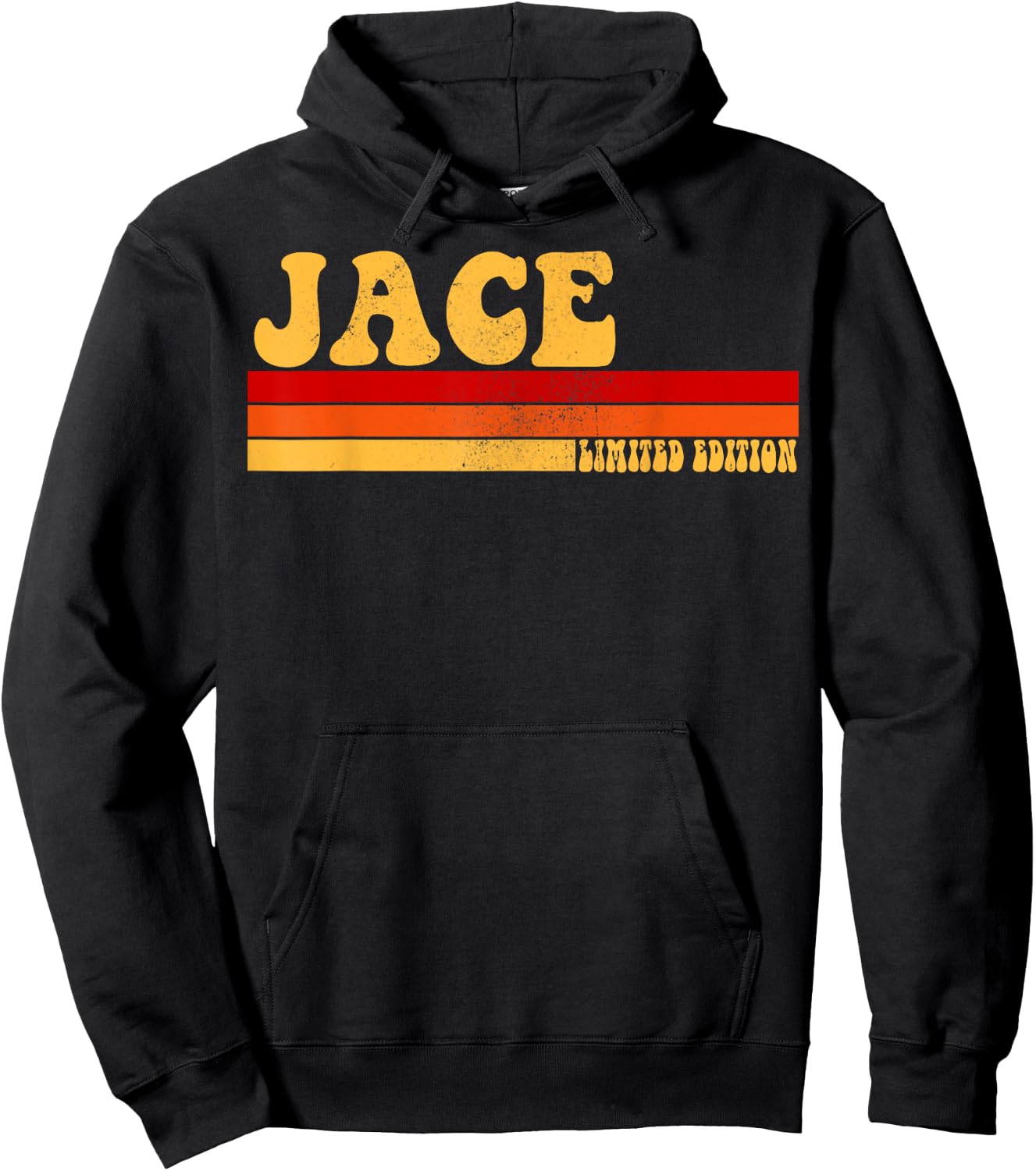 JACE Name Personalized Idea Men Retro Vintage JACE Hoodie - Hoodie | Black