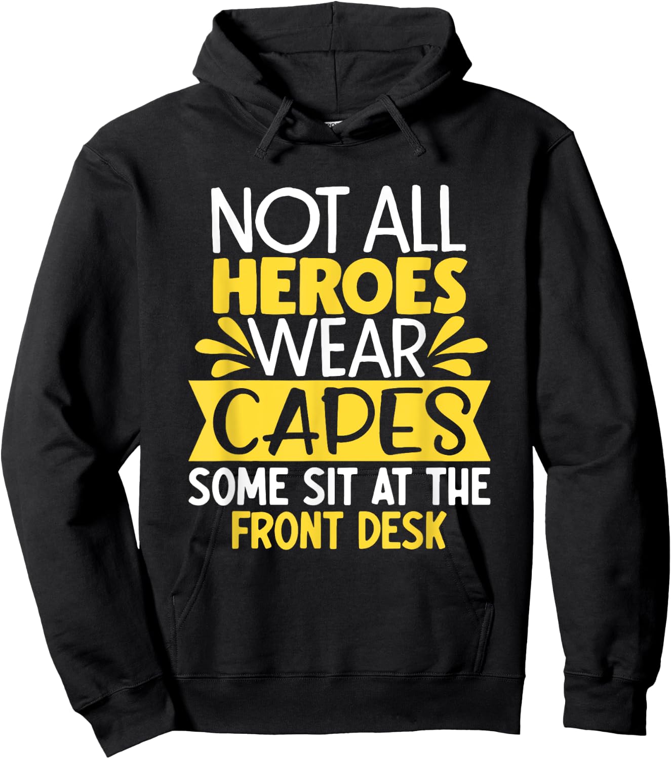 Front Office Desk Administrator Back To School Front Desk Hoodie - Hoodie | Black