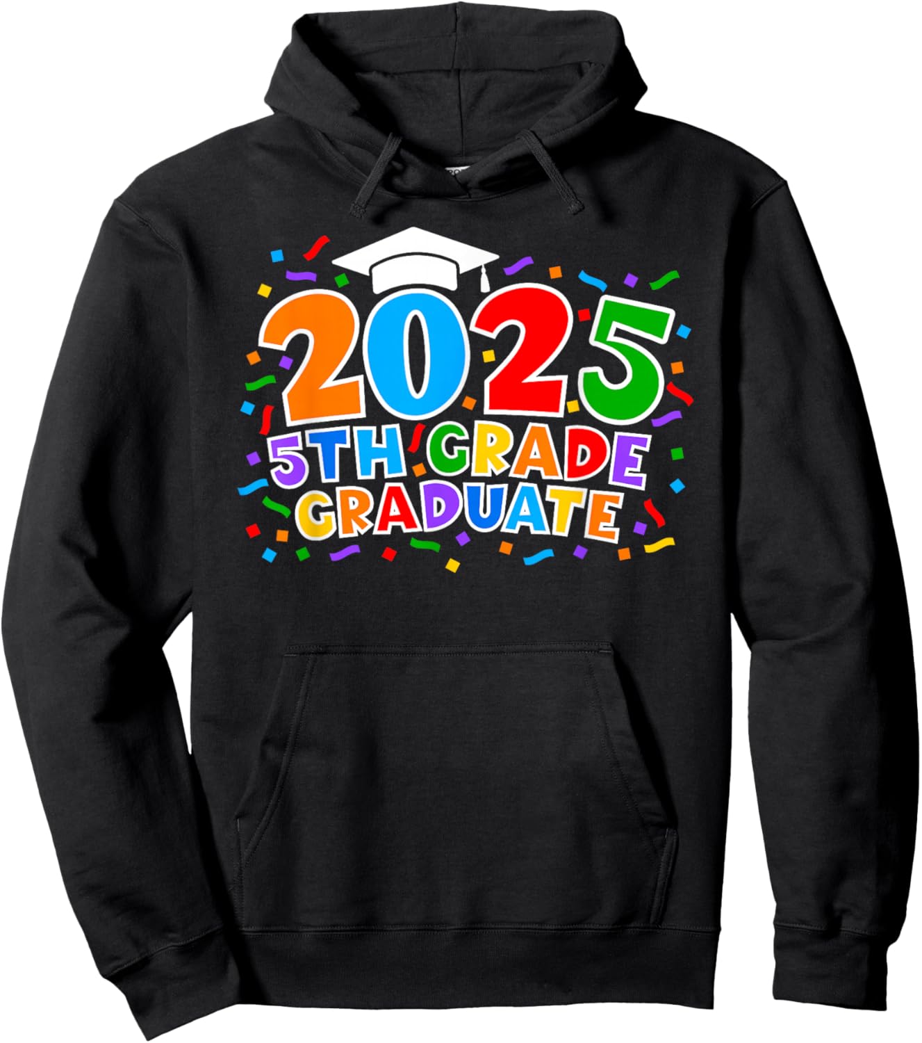 5th Fifth Grade Graduate 2025 Graduation Class Of 2025 Kids Hoodie - Hoodie | Black