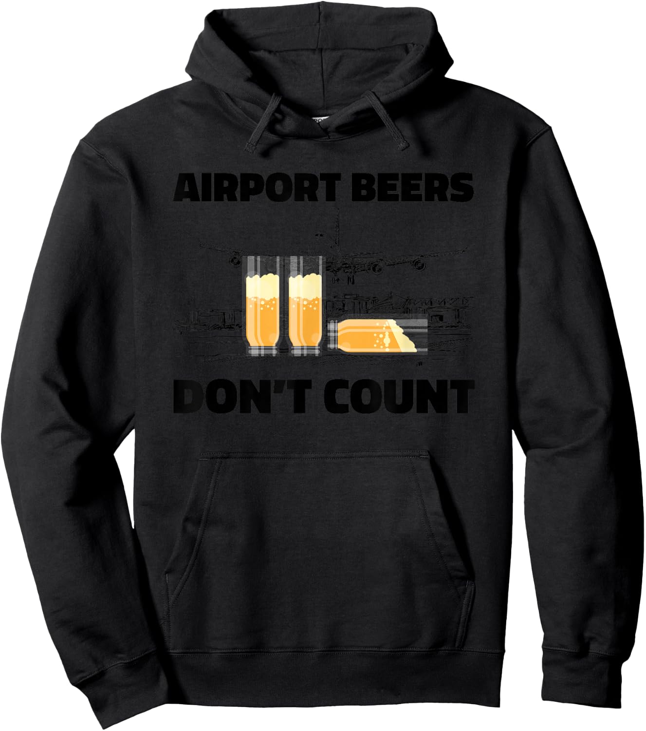 Airport Beers Don’t Count Hoodie - Hoodie | Black