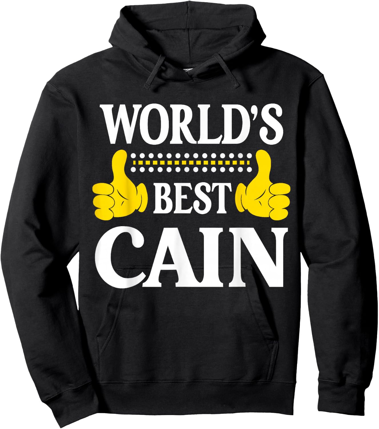 Cain Surname Funny Team Family Last Name World's Best Cain Hoodie - Hoodie | Black