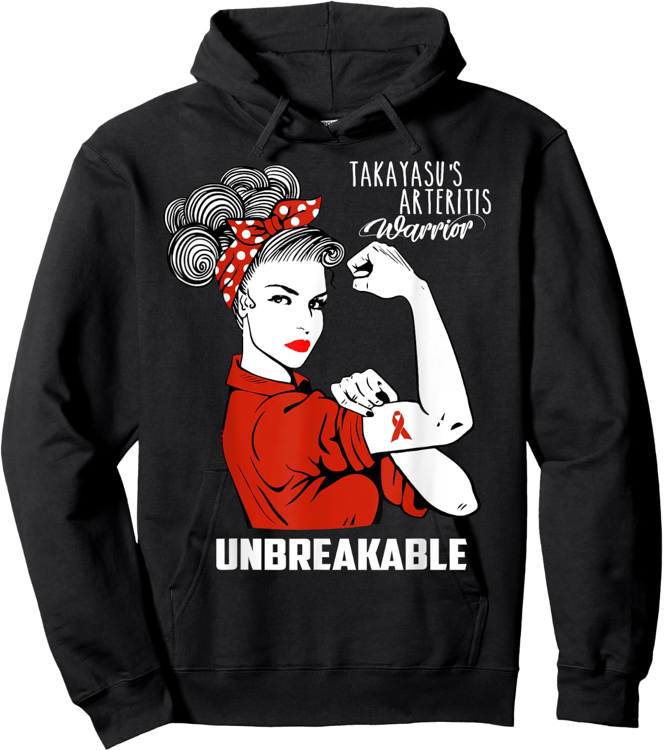 Takayasu Arteritis Warrior Unbreakable Shirt Awareness Gift Hoodie - Hoodie | Black