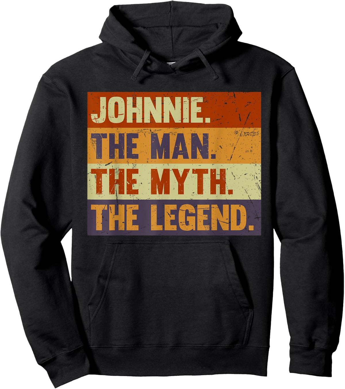 Johnnie The Man The Myth The Legend Vintage Gift Johnnie Hoodie - Hoodie | Black