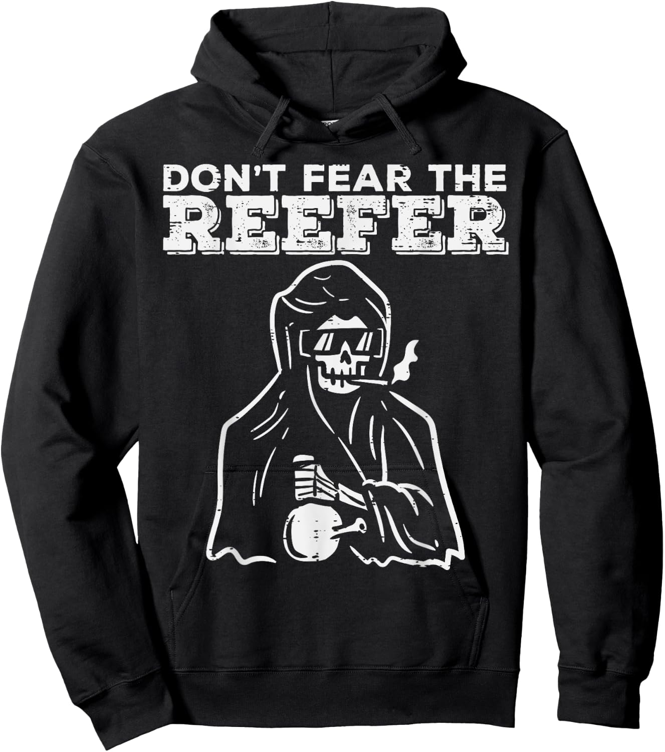 Halloween Dont Fear Reefer Grim Reaper Funny Costume Men Hoodie - Hoodie | Black