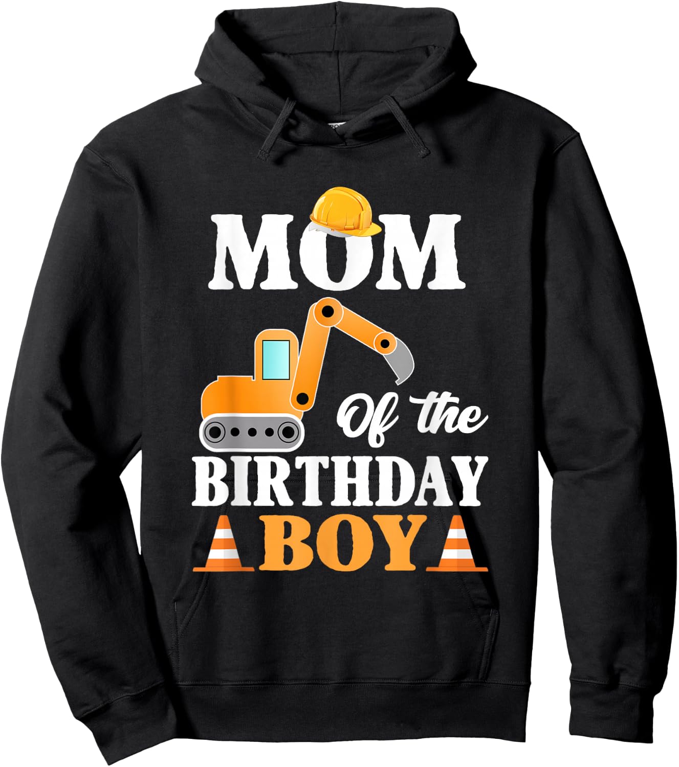 Mom of the birthday boy Construction Boy's Birthday Party Hoodie - Hoodie | Black