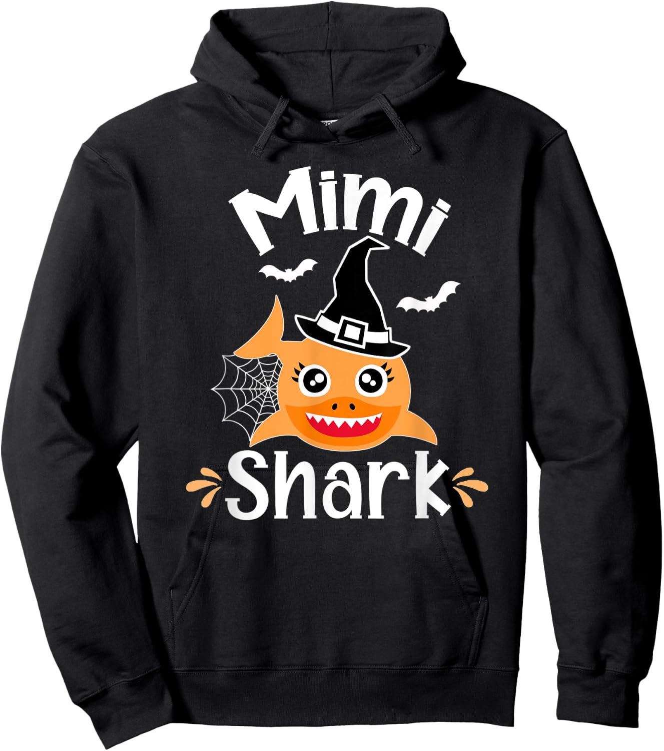 Mimi Shark Funny Halloween Mimi Grandma Hoodie - Hoodie | Black