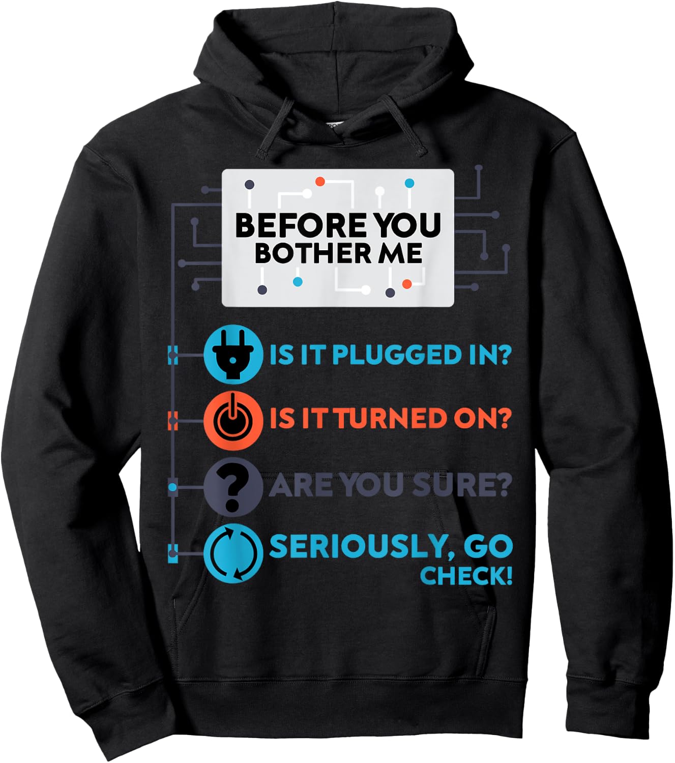 Funny Information Technology Tech | Technical Support Hoodie - Hoodie | Black