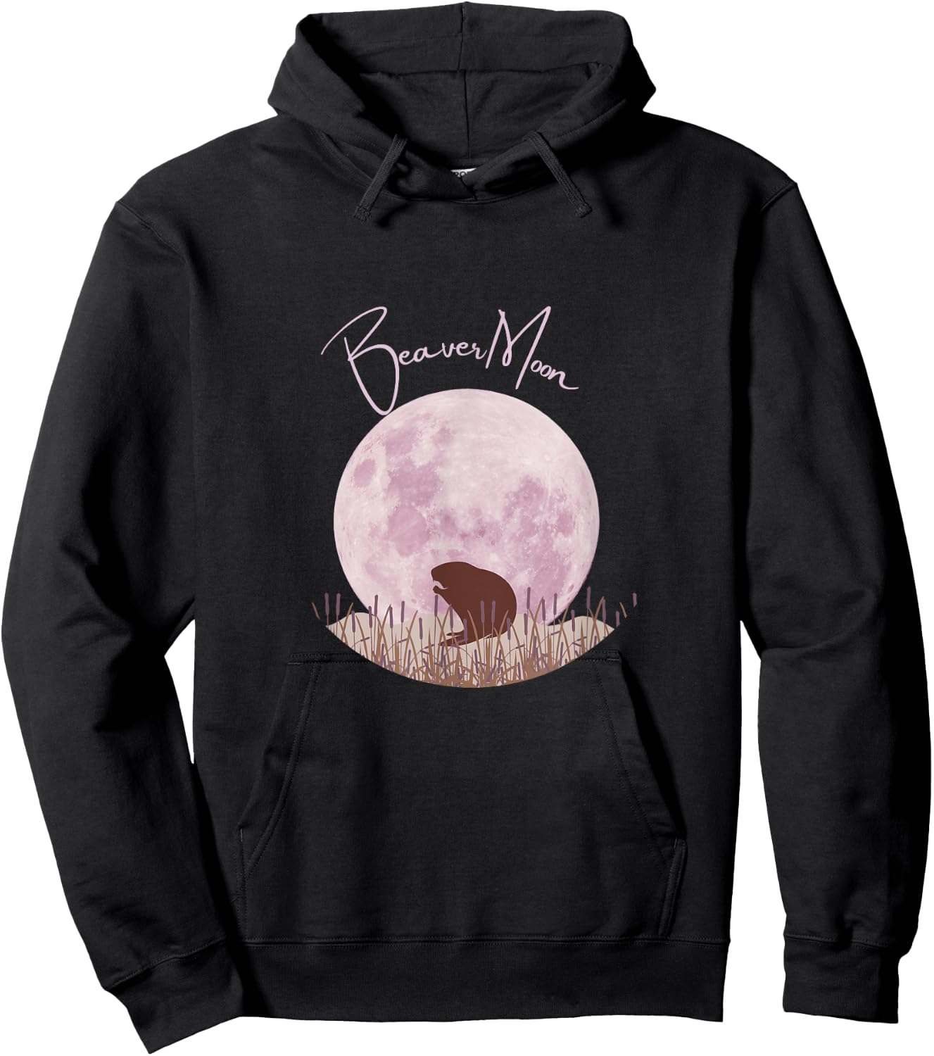 Full Beaver Moon Calendar 2025 Tops, Clothing & Accessories Hoodie - Hoodie | Black