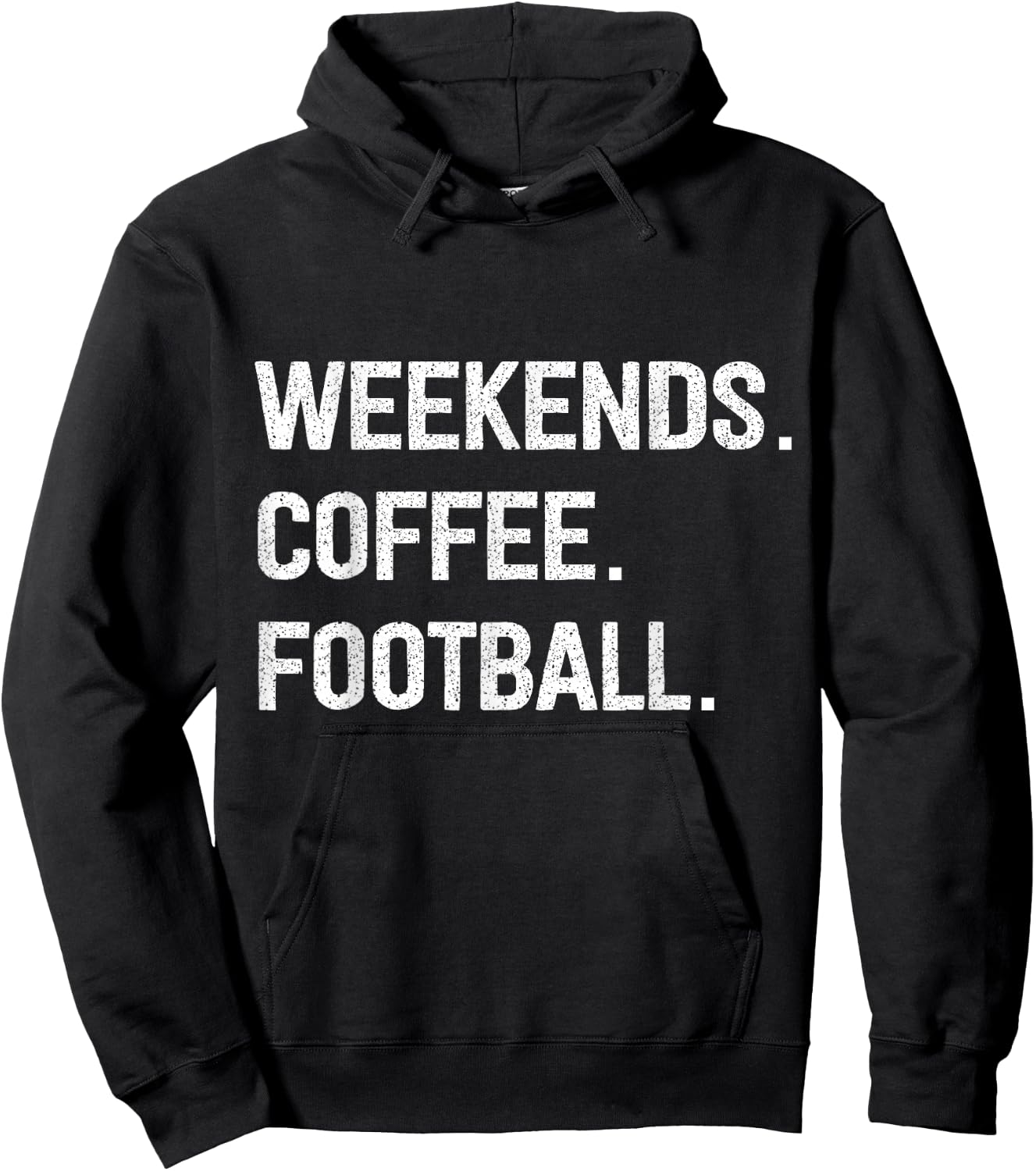 Weekends Coffee Football Hoodie - Hoodie | Black
