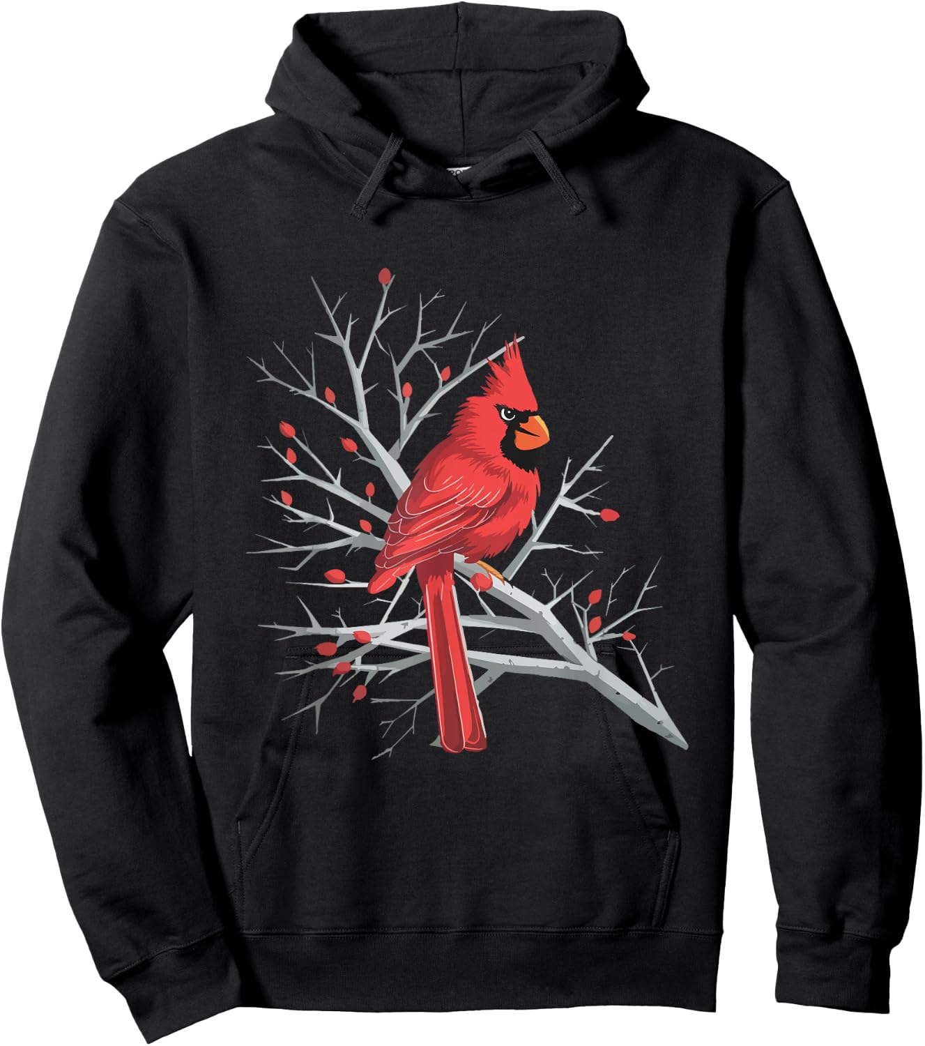 Winter's Watch Red Cardinal Birdwatching Bird Lover Cute Hoodie - Hoodie | Black