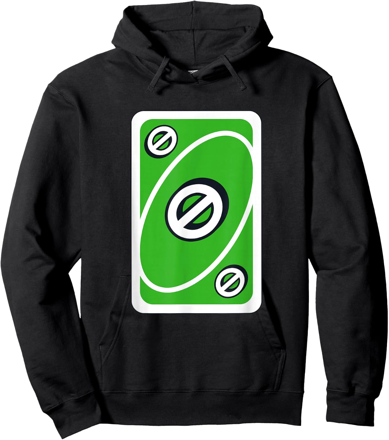UNO - Green Skip Card Hoodie - Hoodie | Black