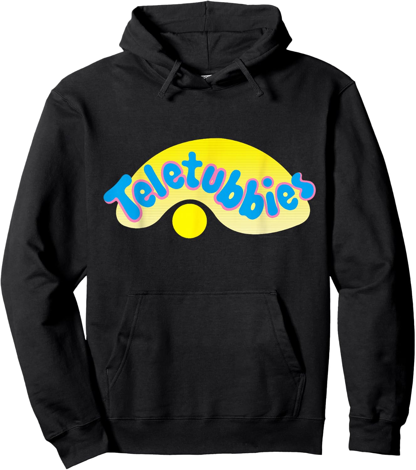 Teletubbies Adult T Shirt - Logo Hoodie - Hoodie | Black