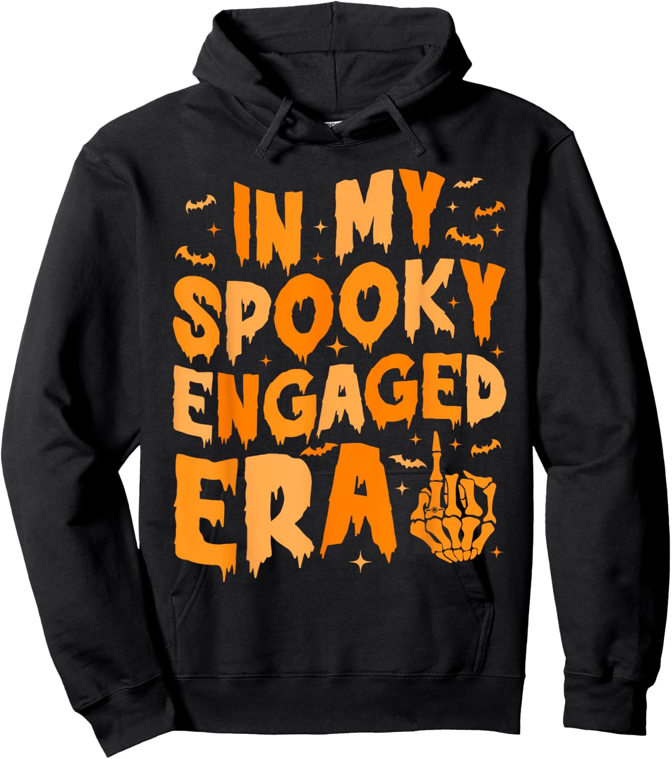 In My Spooky Engaged Era Gothic Engagement Party Hoodie - Hoodie | Black