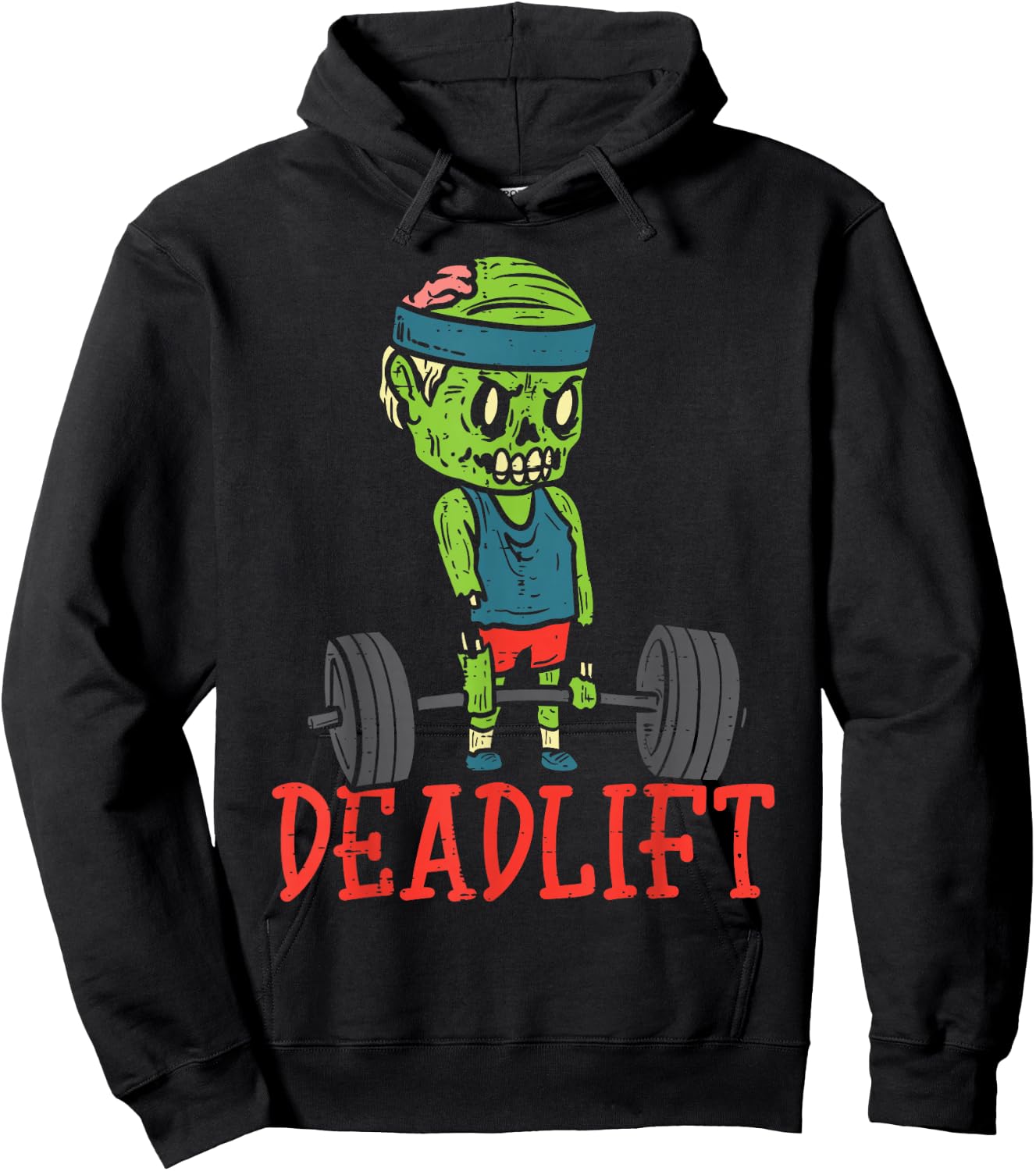Zombie Deadlift Funny Gym Halloween Workout Fitness Men PT Hoodie - Hoodie | Black