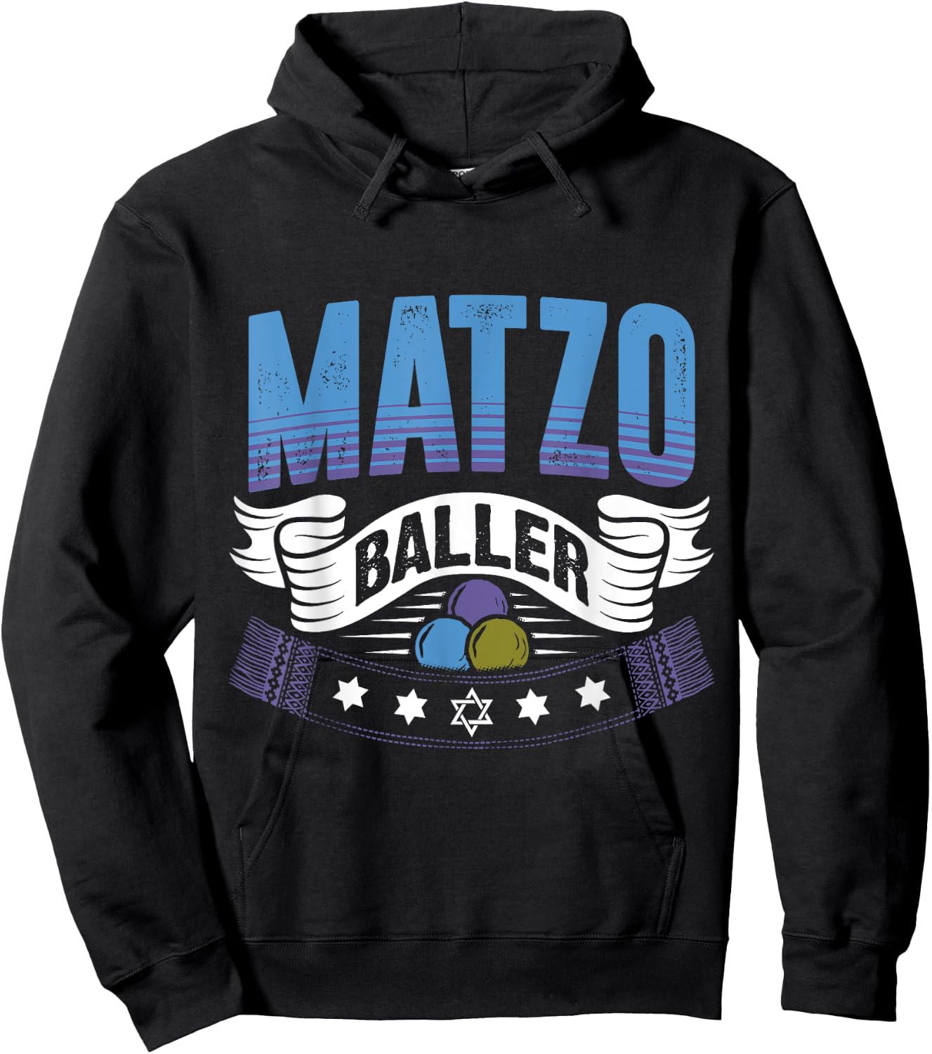 Jewish Humor Matzo Baller Shirt Hoodie - Hoodie | Black