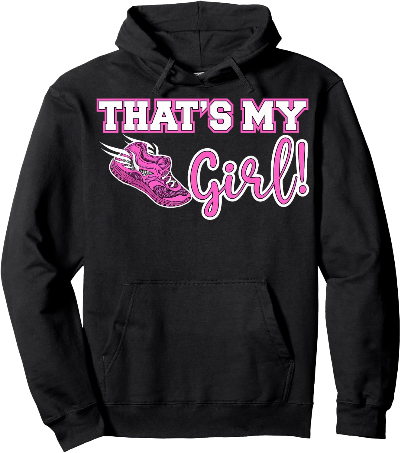 Track and Field Mom That's My Girl High School Sports Mother Hoodie - Hoodie | Black