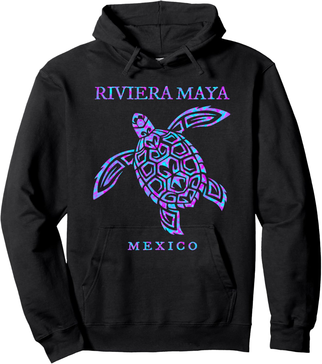 Riviera Maya Mexico Sea Turtle Boys Girls Vacation Souvenir Hoodie - Hoodie | Black