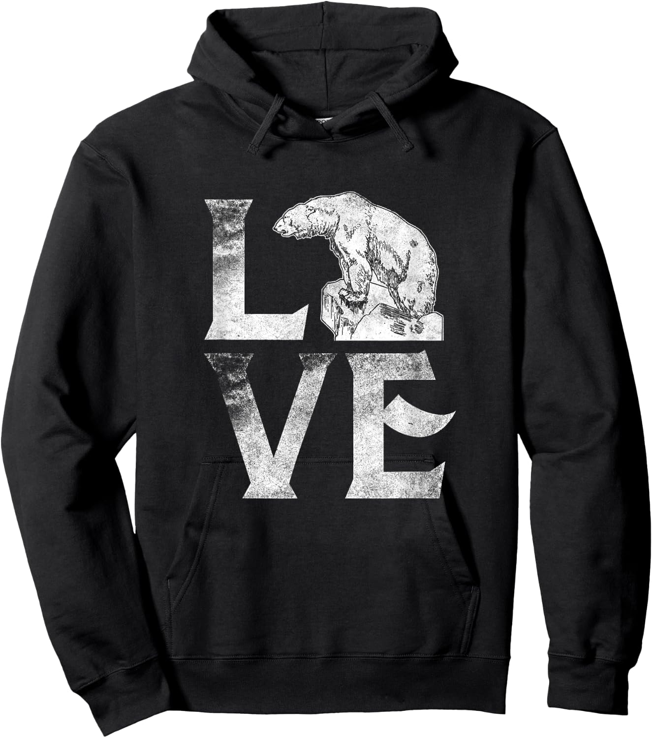 Love Polar Bears Cute White Bear Gift Climate Change Hoodie - Hoodie | Black